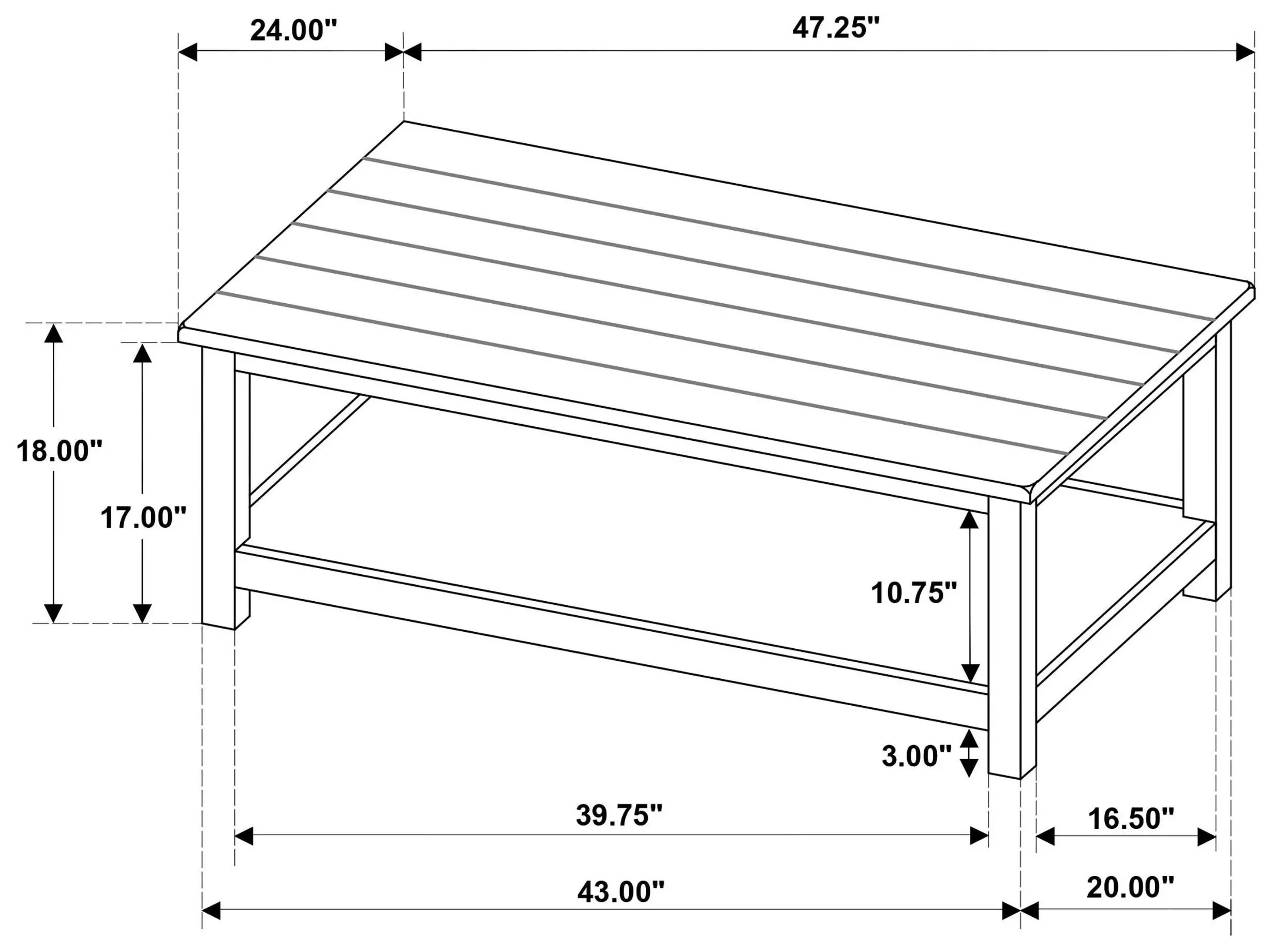 Payne Distressed Java Coffee Table