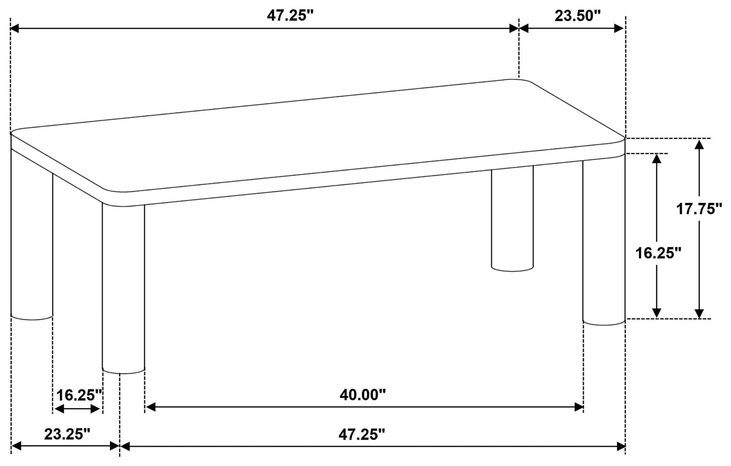 Castlewood Brown Oak Rectangular Coffee Table