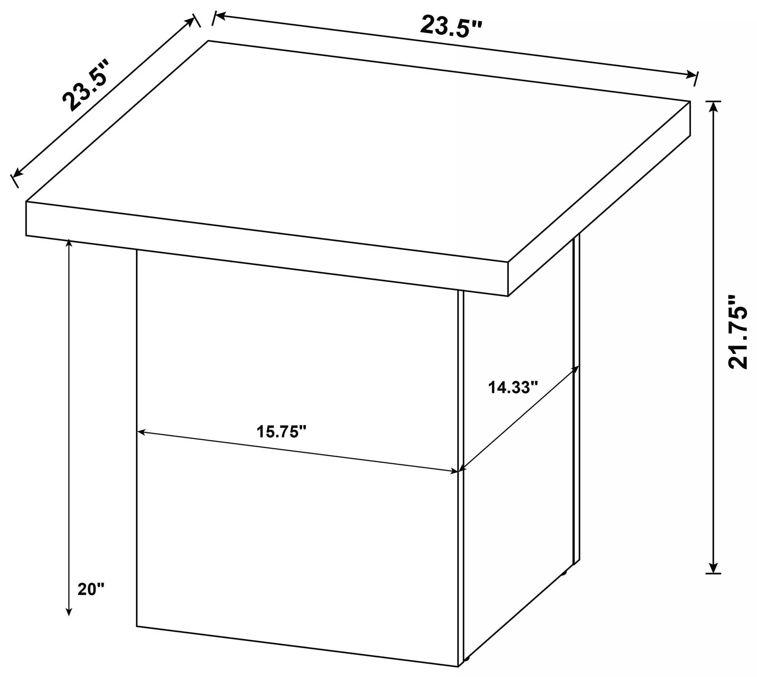 Devar Dark Pine Square End Table