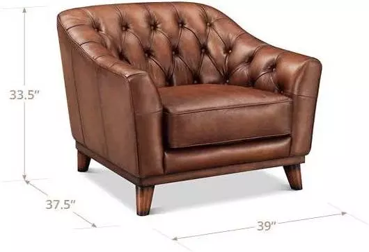 Lorwell Mocha Leather Upholstered Accent Chair