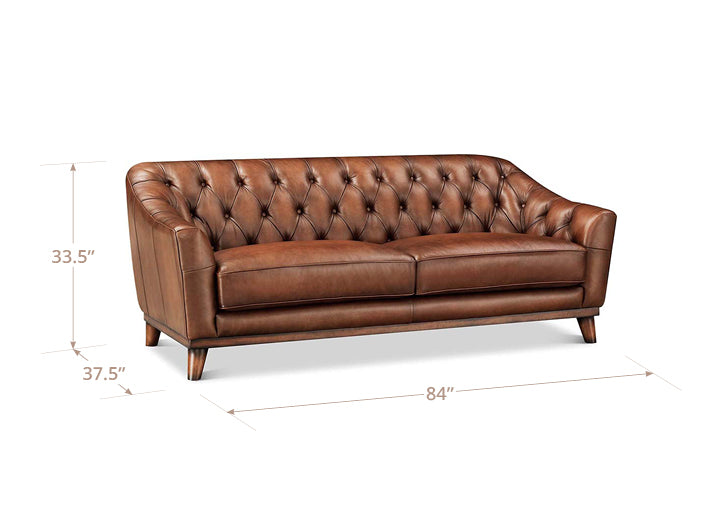 Lorwell Mocha Leather 84" Sofa