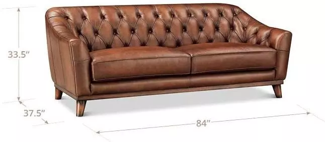 Lorwell Mocha Leather 84" Sofa