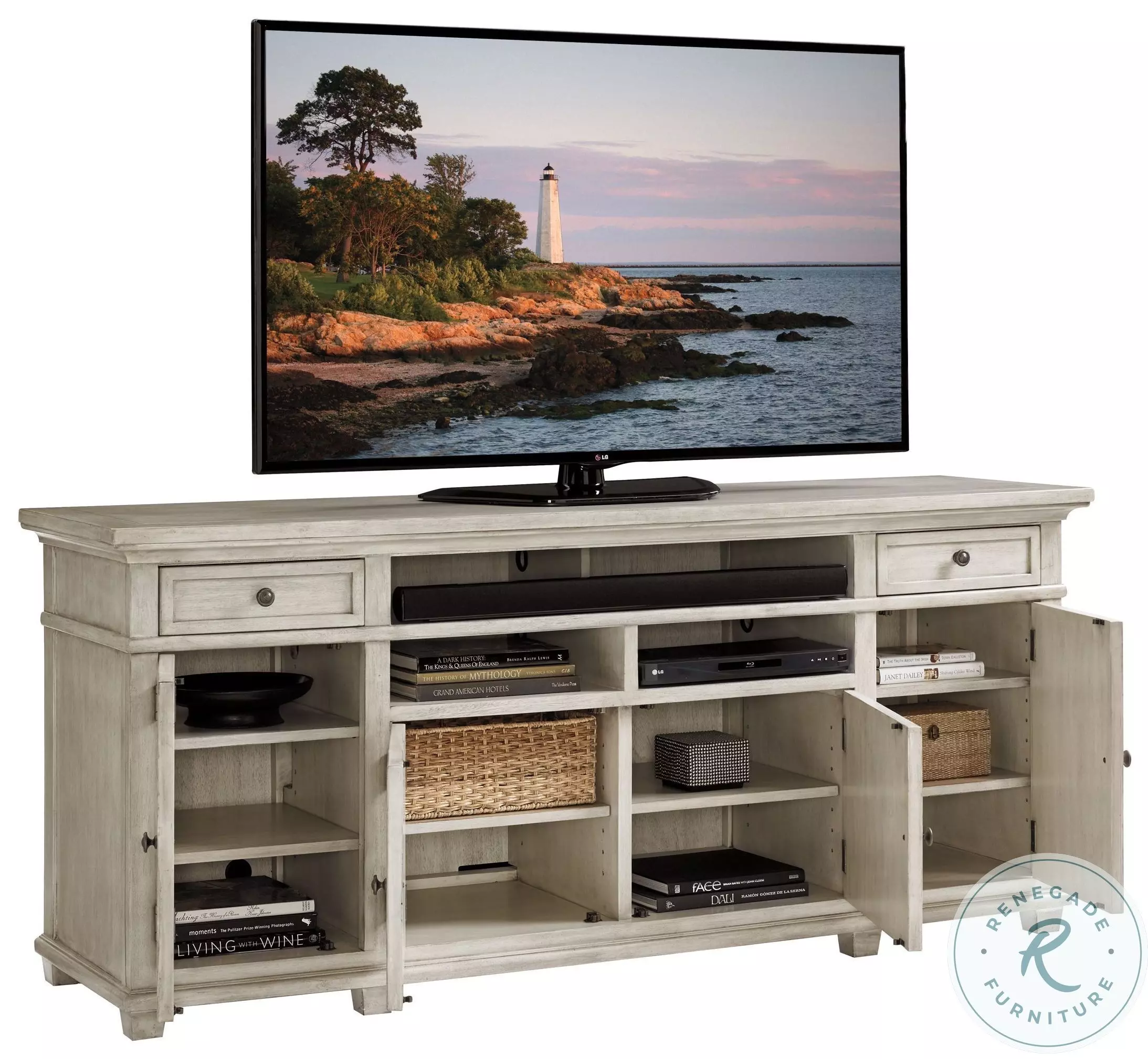Oyster Bay Oyster Kings Point Large TV Stand From Home Gallery