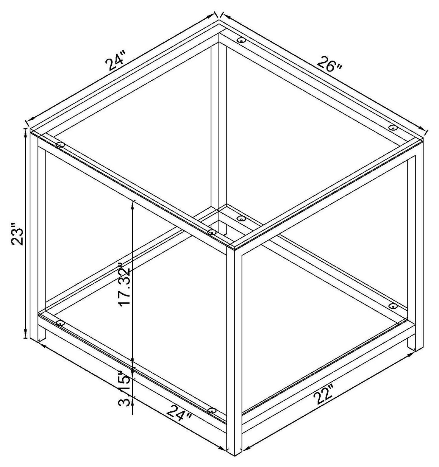 Trini Black Nickel End Table