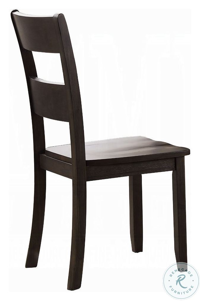 acme furniture ブラックチェア Haddie Distressed Walnut Side Chair Set of 2 from ACME Furniture