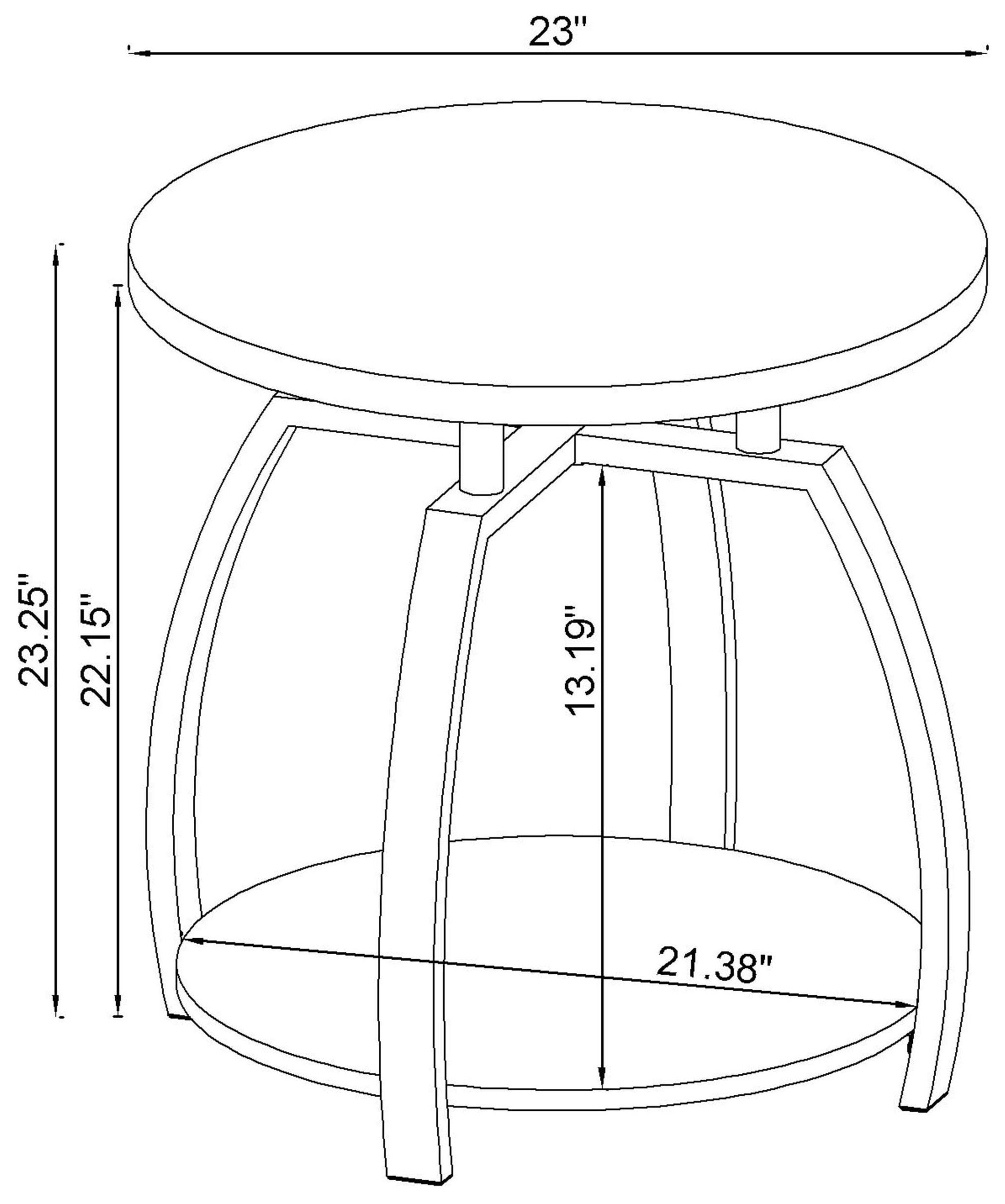 Dacre Dark Grey And Black Nickel Round End Table