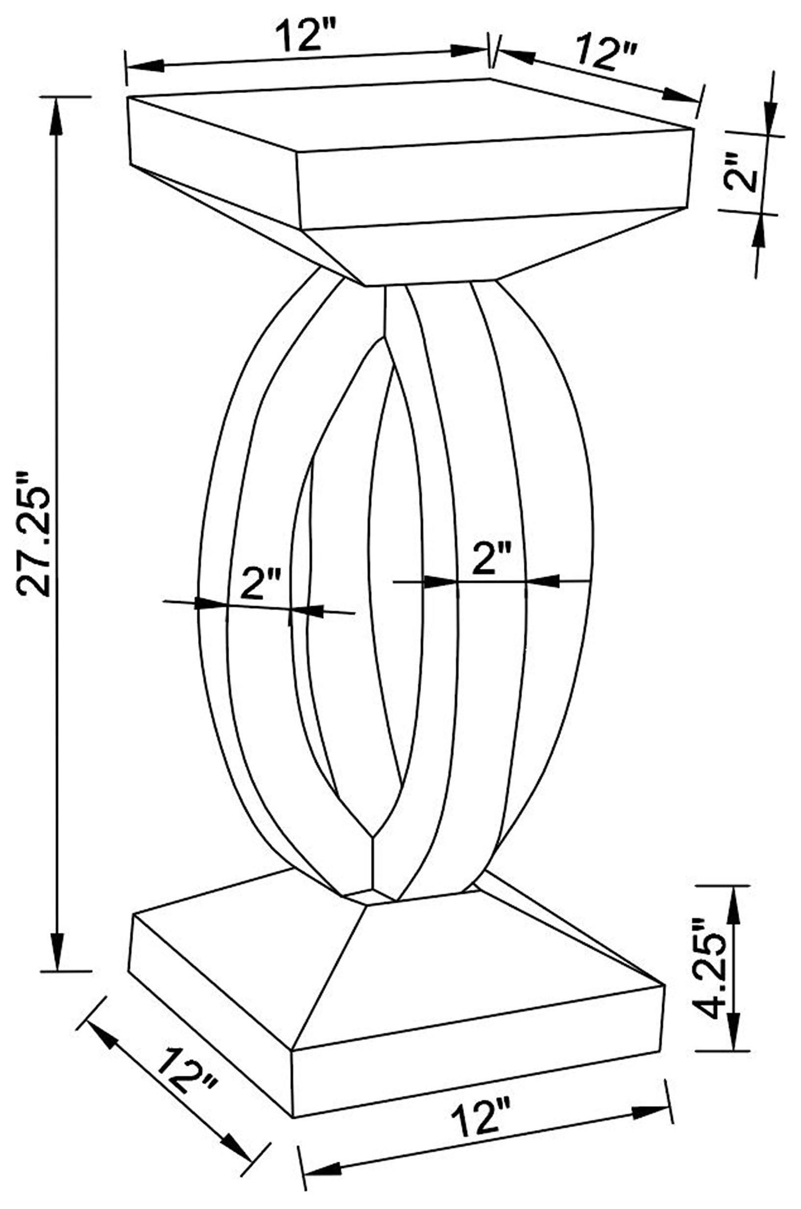 Amalia Clear Mirror End Table