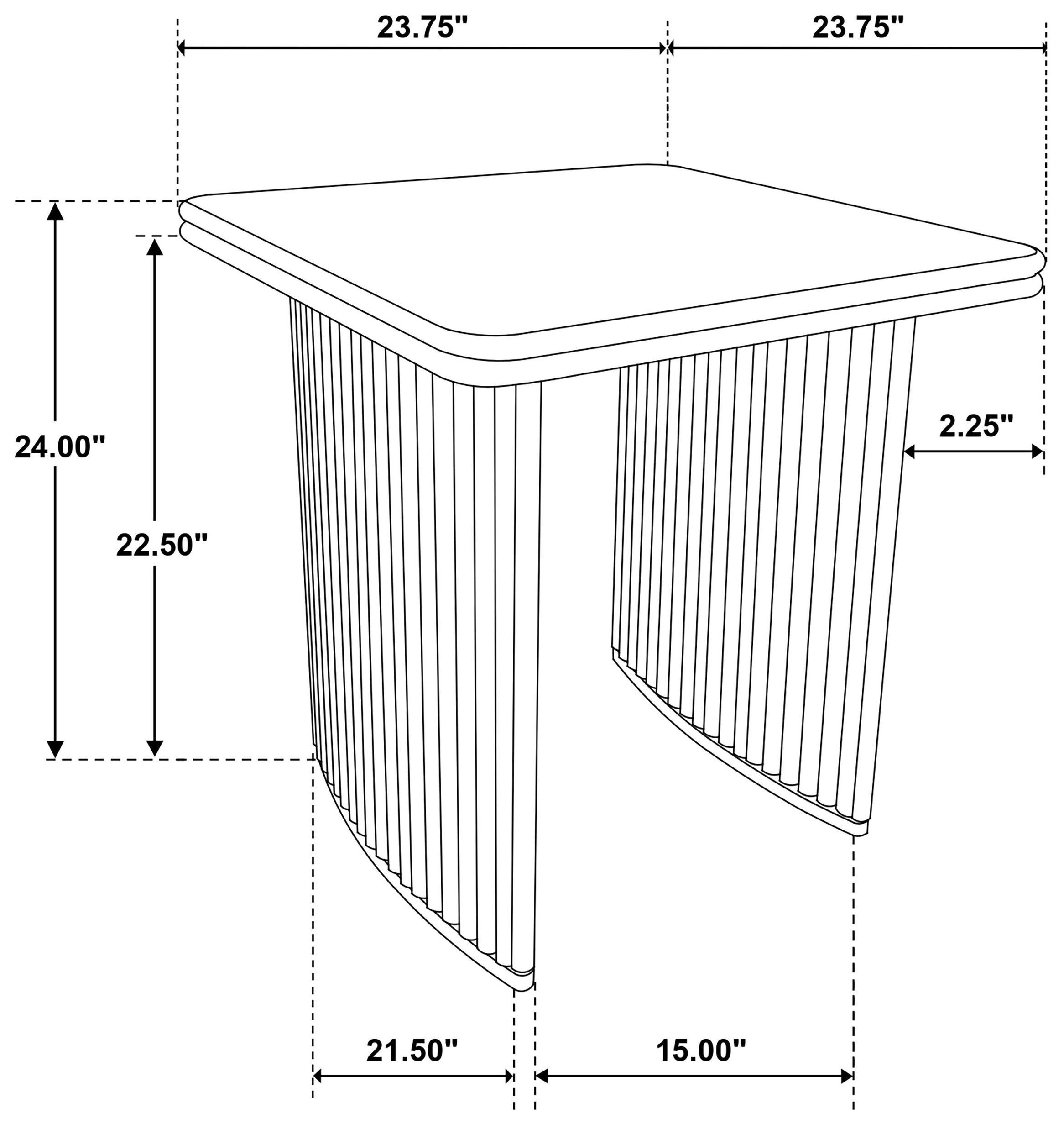 Adina Distressed Light Brown Square End Table