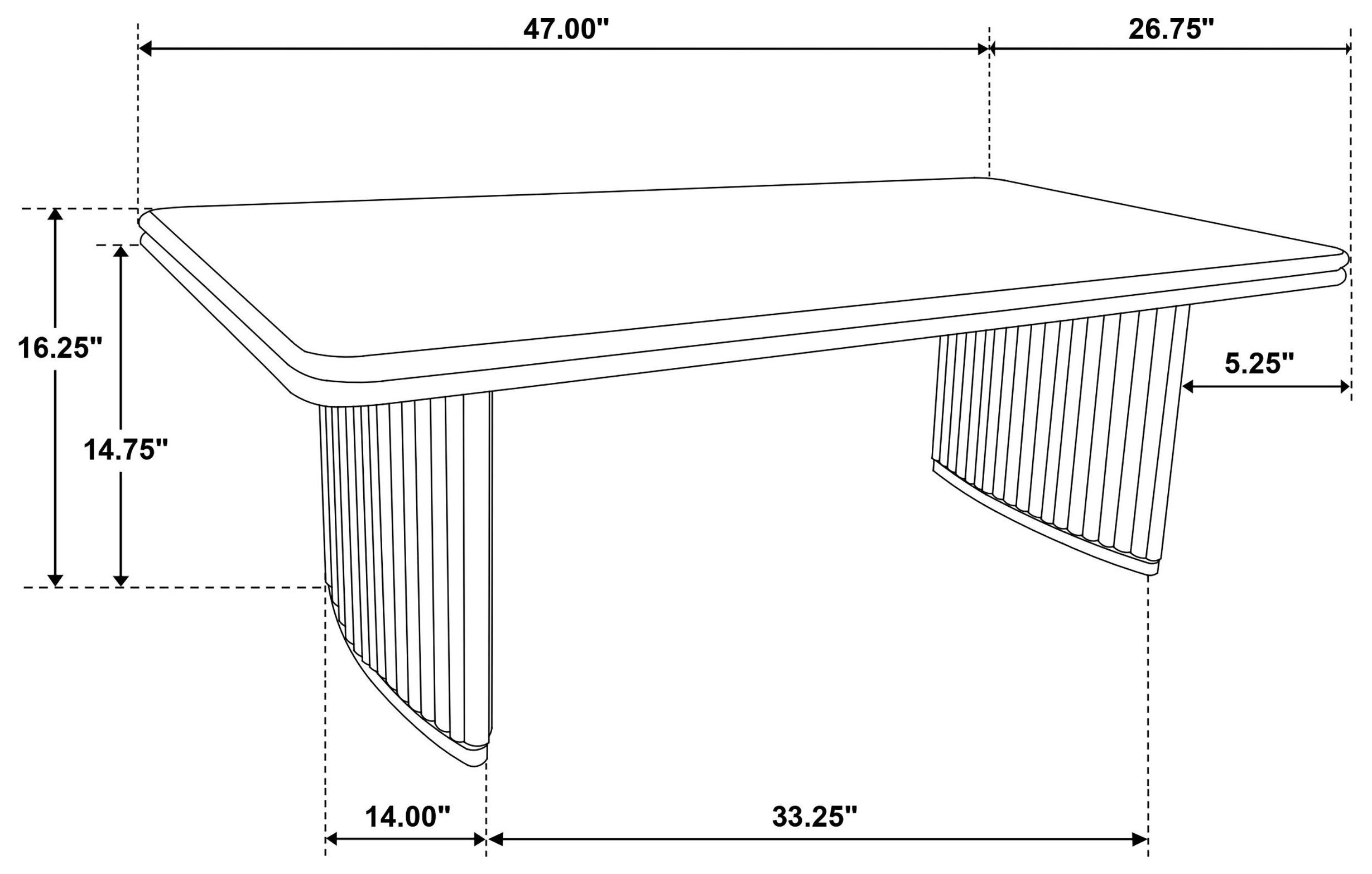 Adina Distressed Light Brown Rectangular Cocktail Table