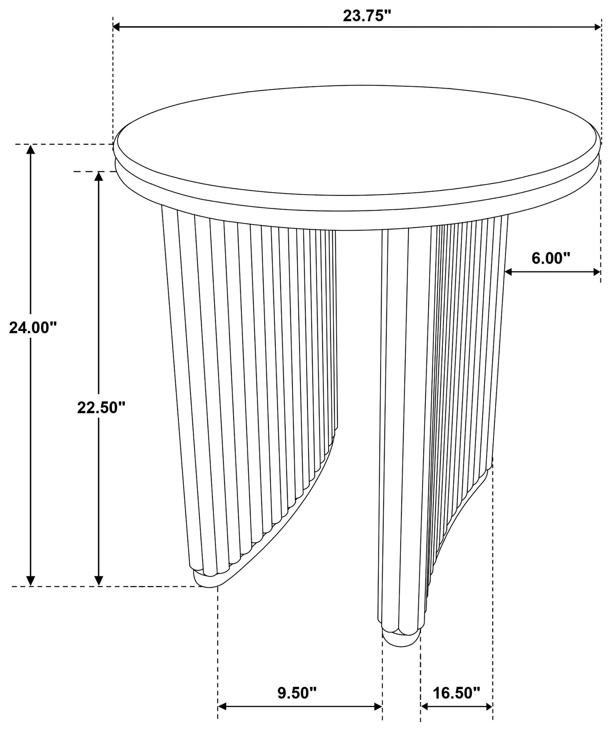 Adina Distressed Light Brown Round End Table