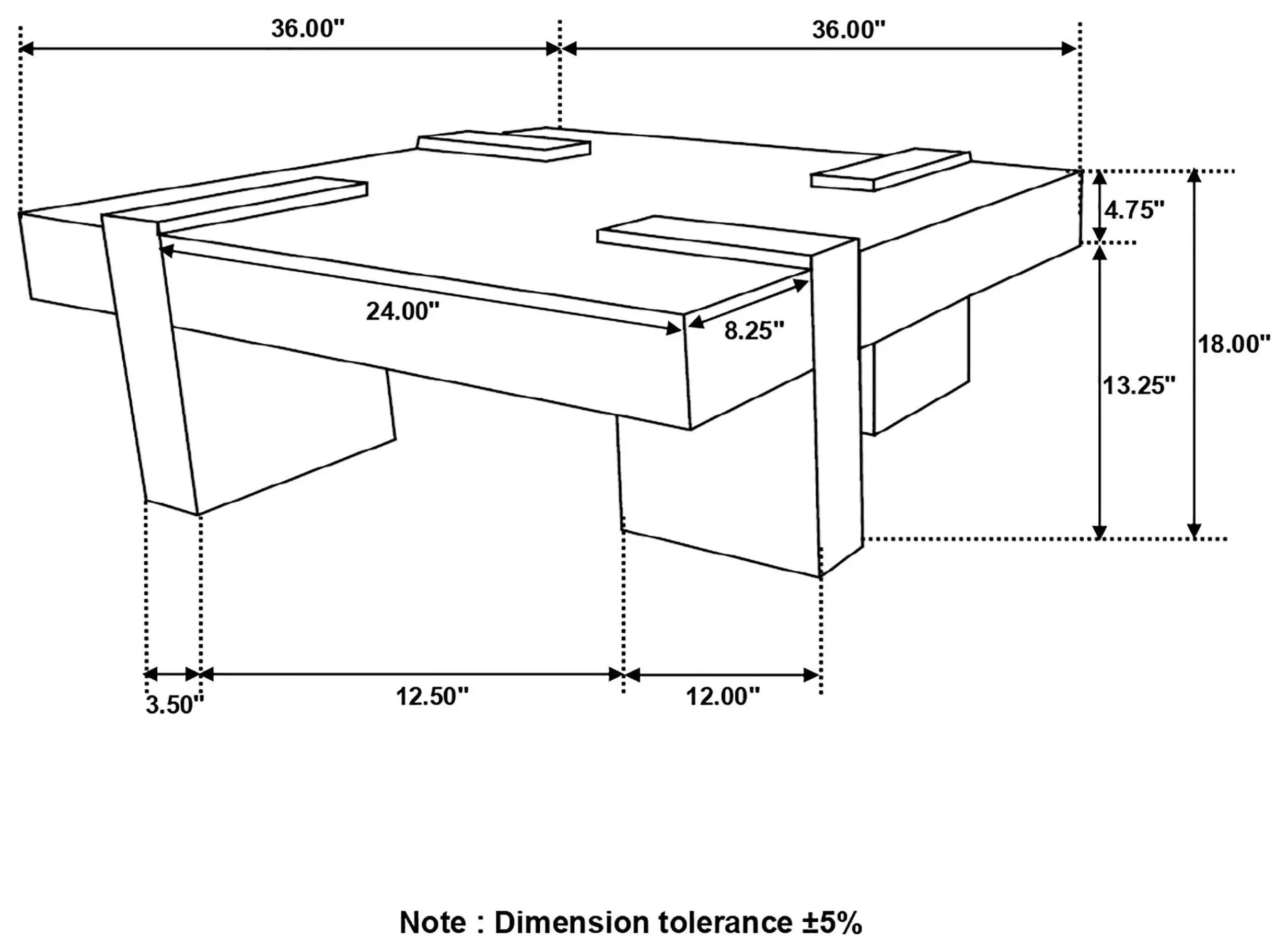 Skeet Natural Sheesham Coffee Table