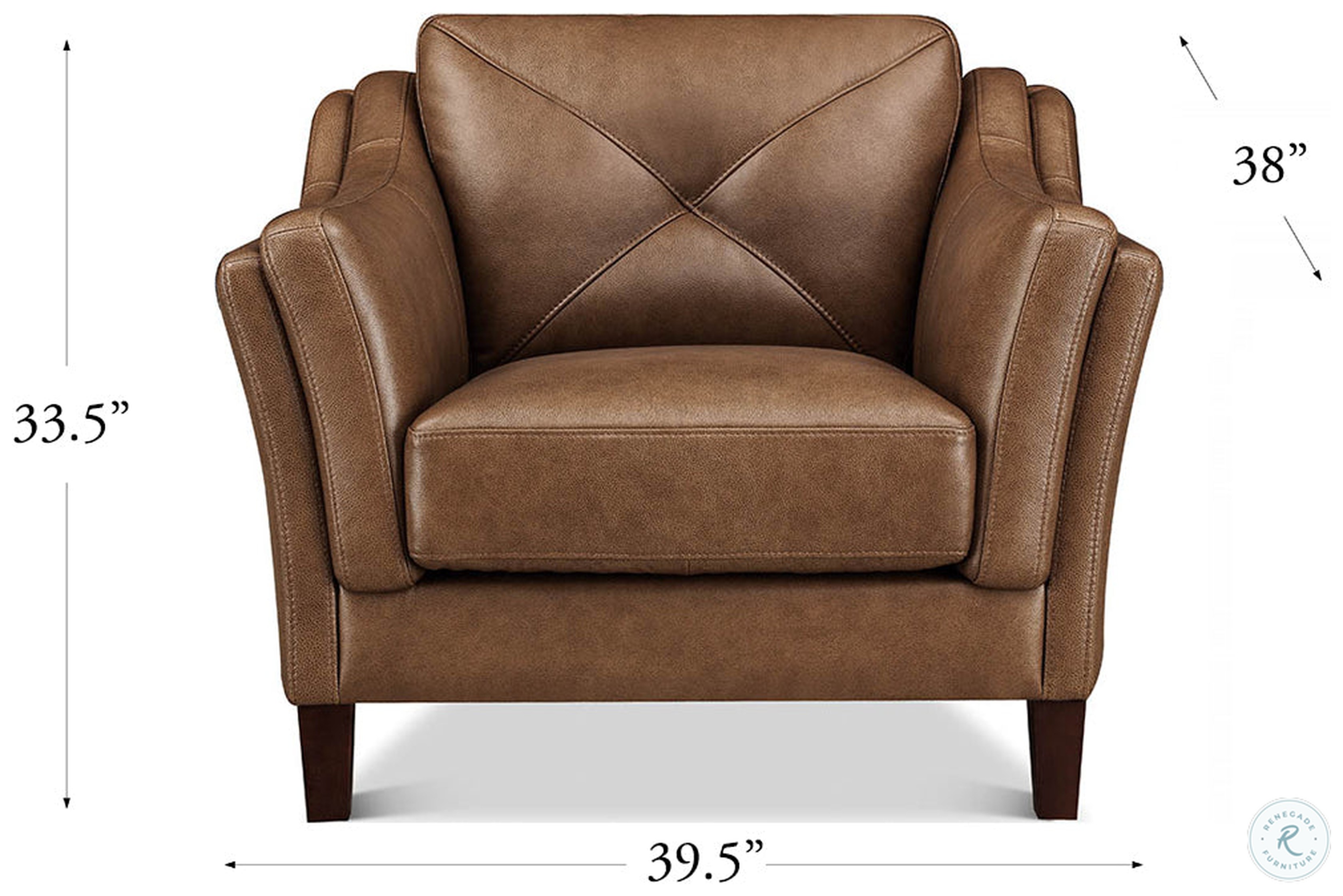 Cassie Latte Leather Upholstered Lounge Chair