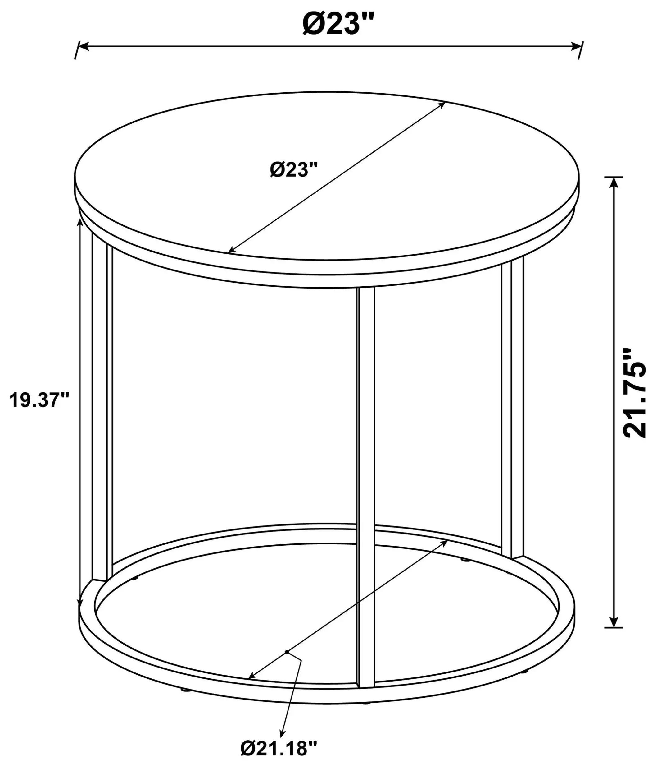 Lainey Grey And Gunmetal End Table