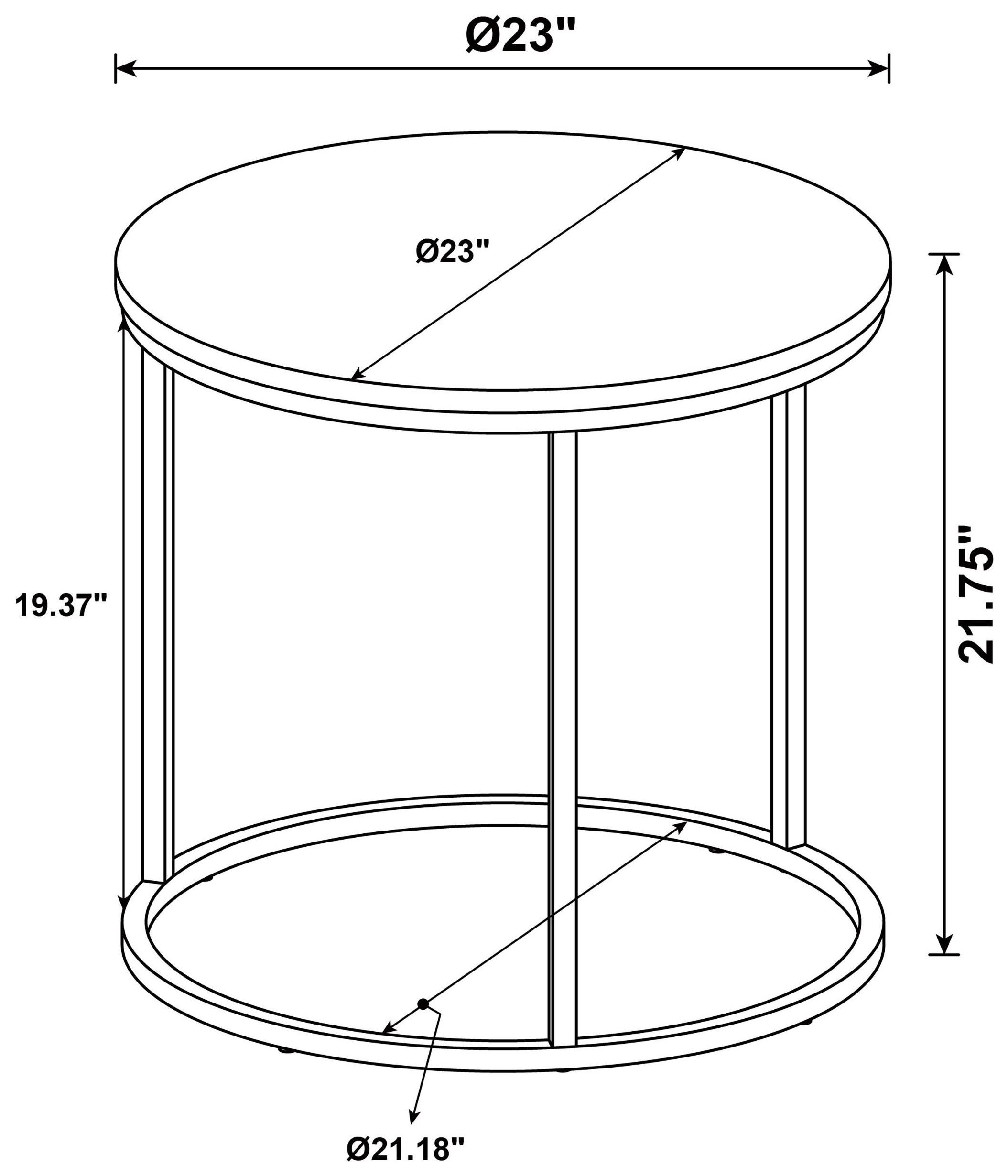 Lainey Mango Round End Table