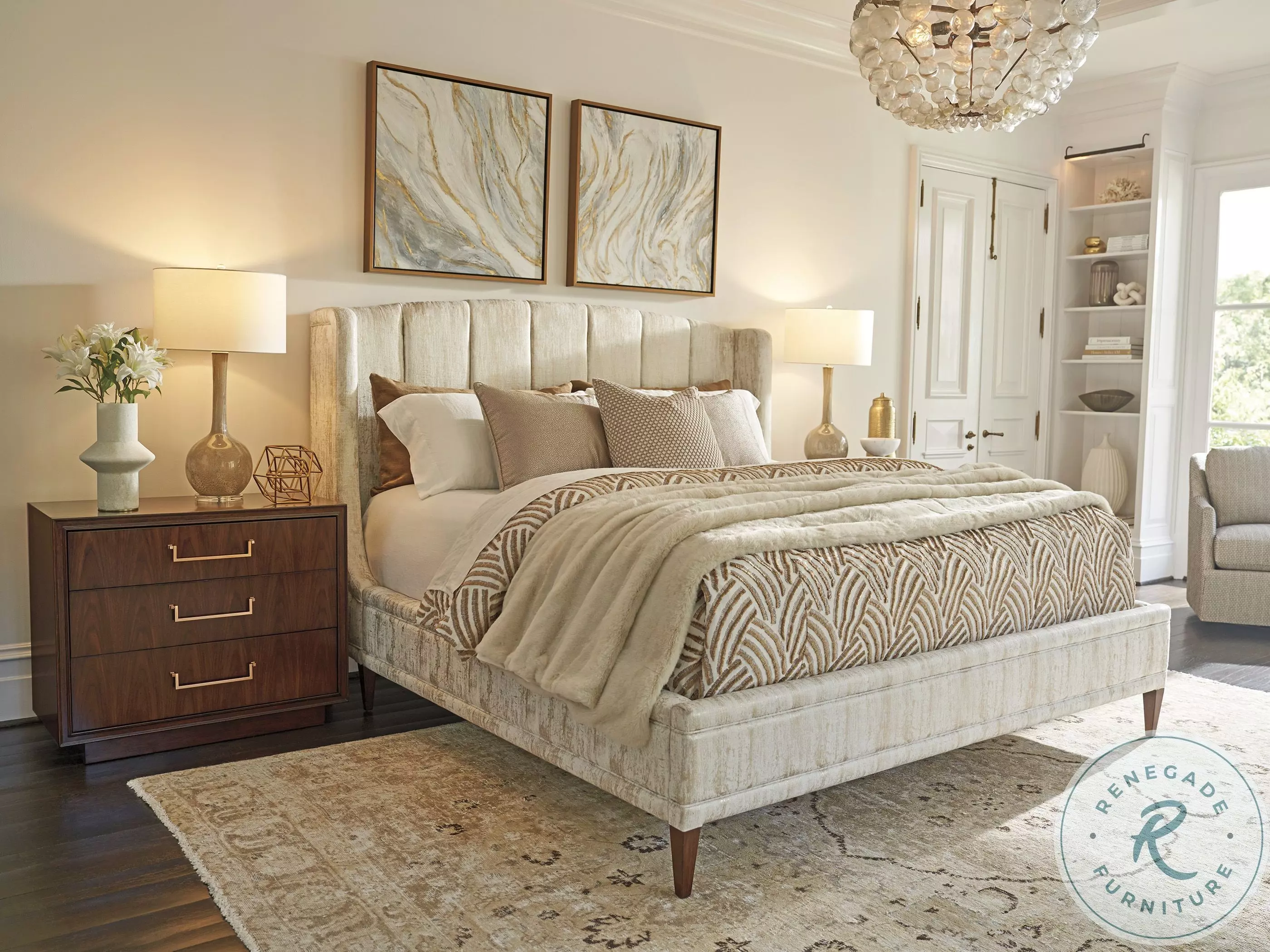 Rendezvous Biscayne Performance Fabric Upholstered Savoy Bedroom