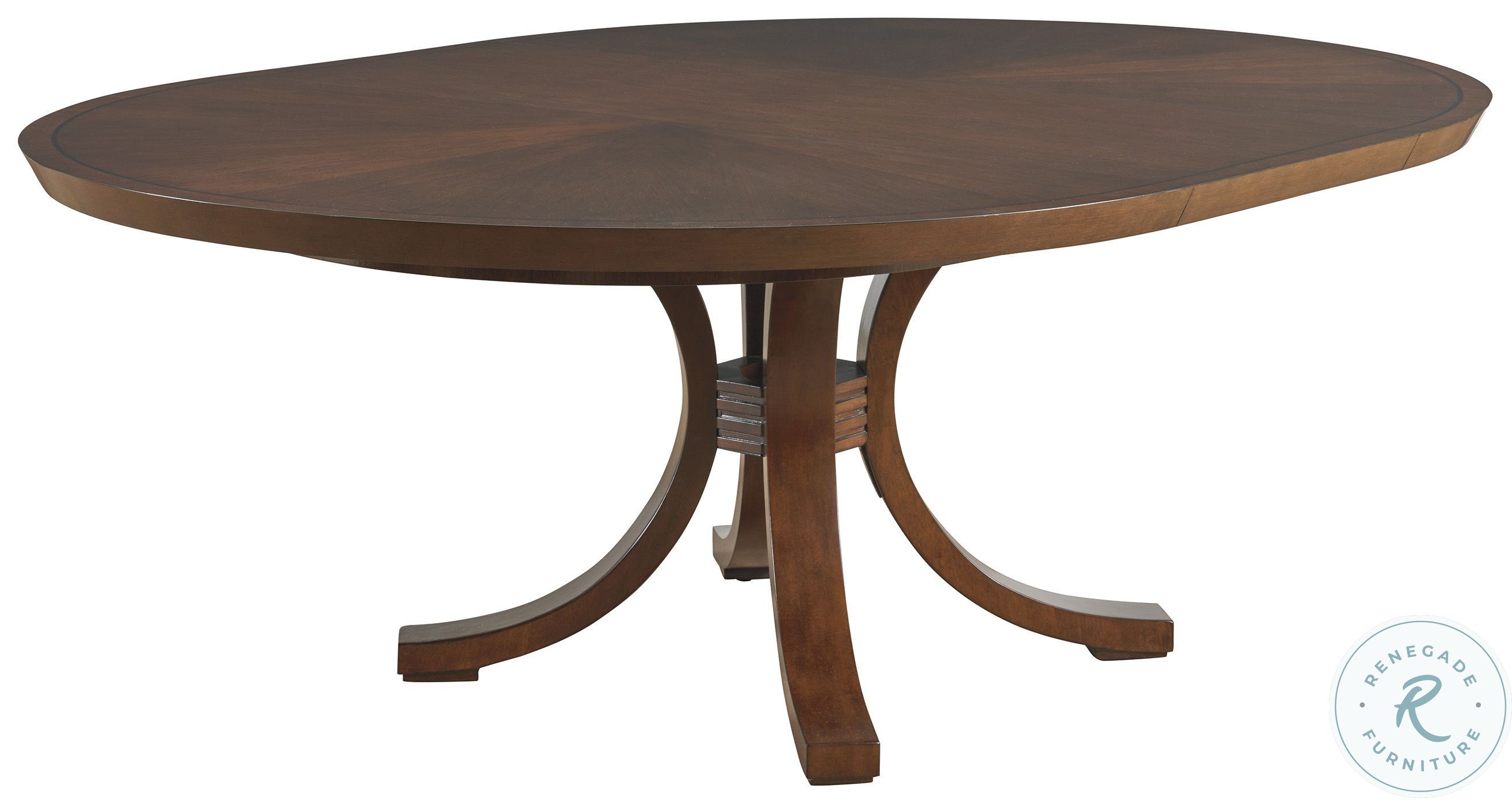 Rendezvous Walnut Round Extendable Warwick Dining Room Set from