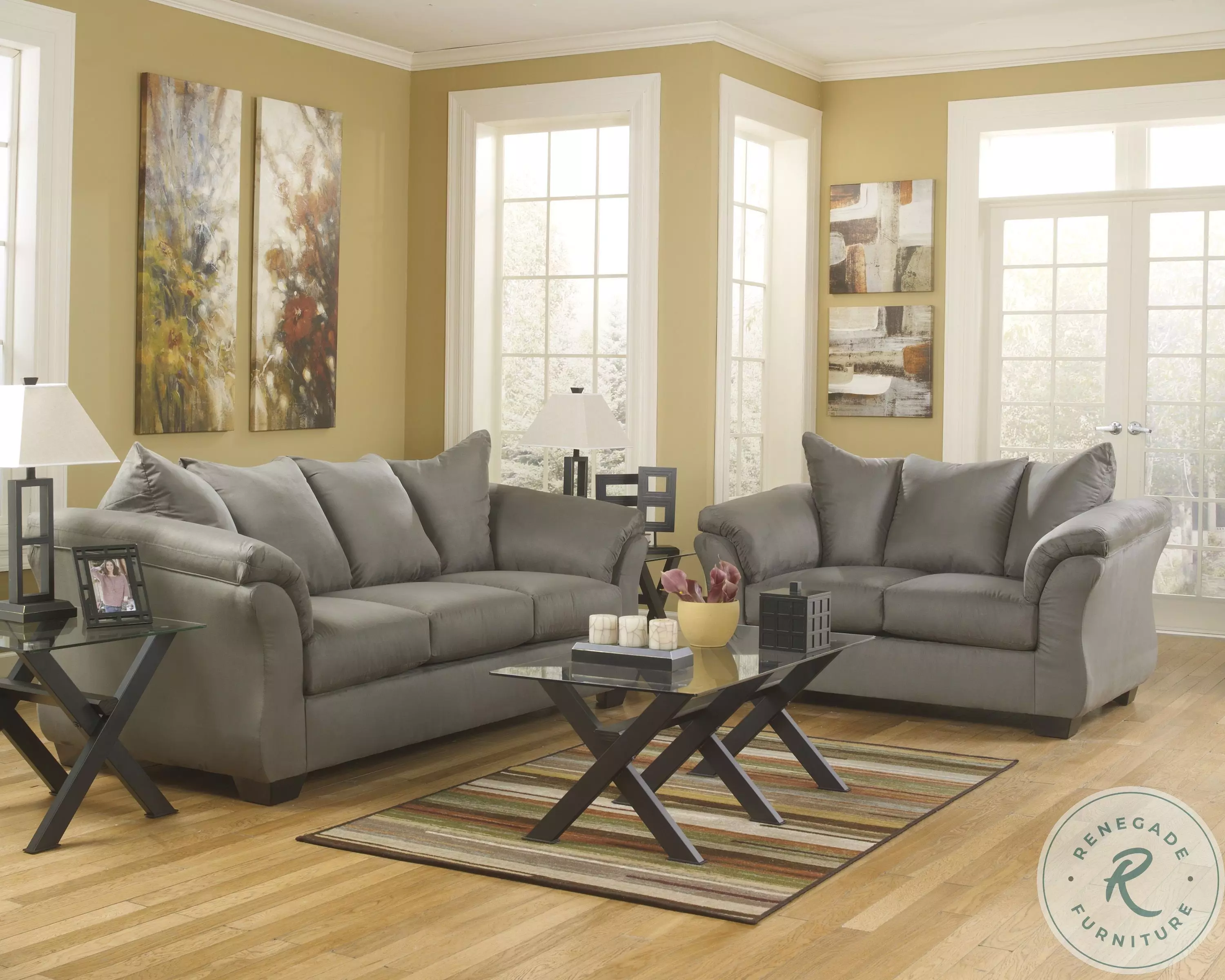 Darcy Gray Cobblestone Living Room Set From Home Gallery Stores