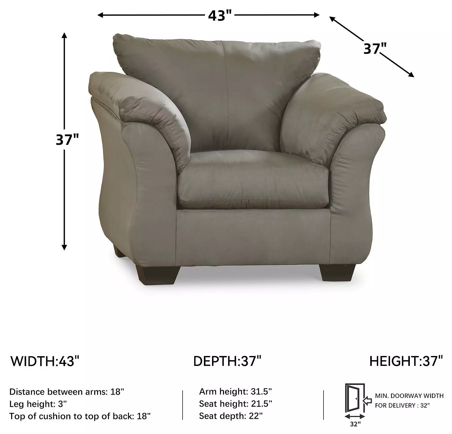 Darcy Cobblestone Chair