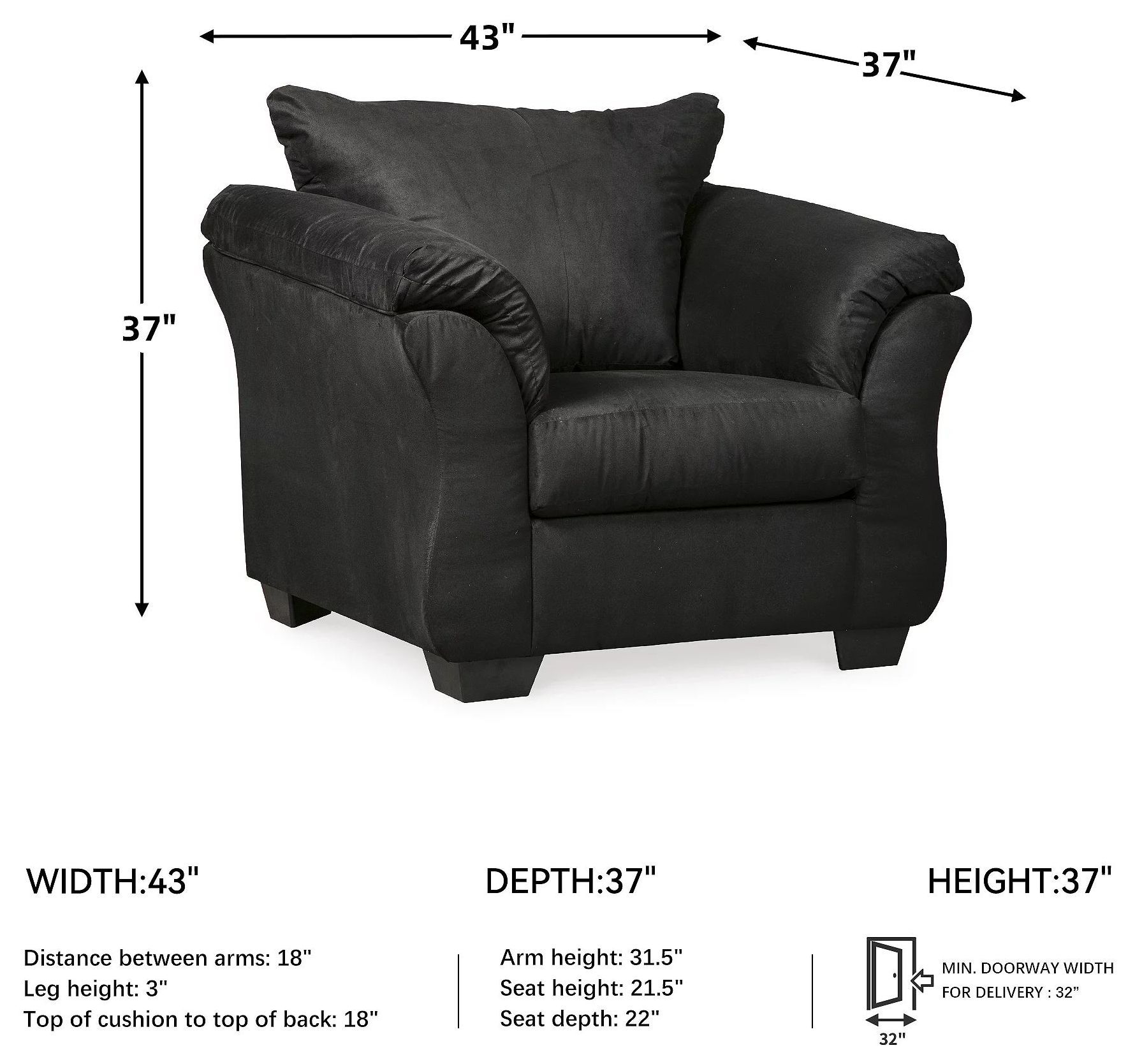 Darcy Black Chair