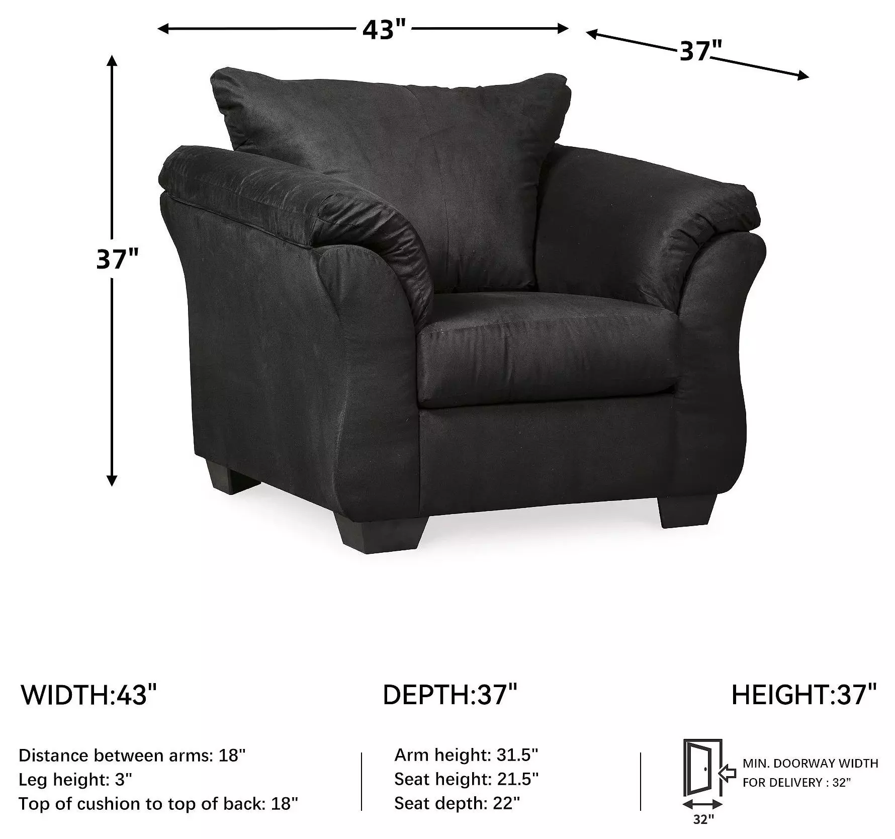 Darcy Black Chair