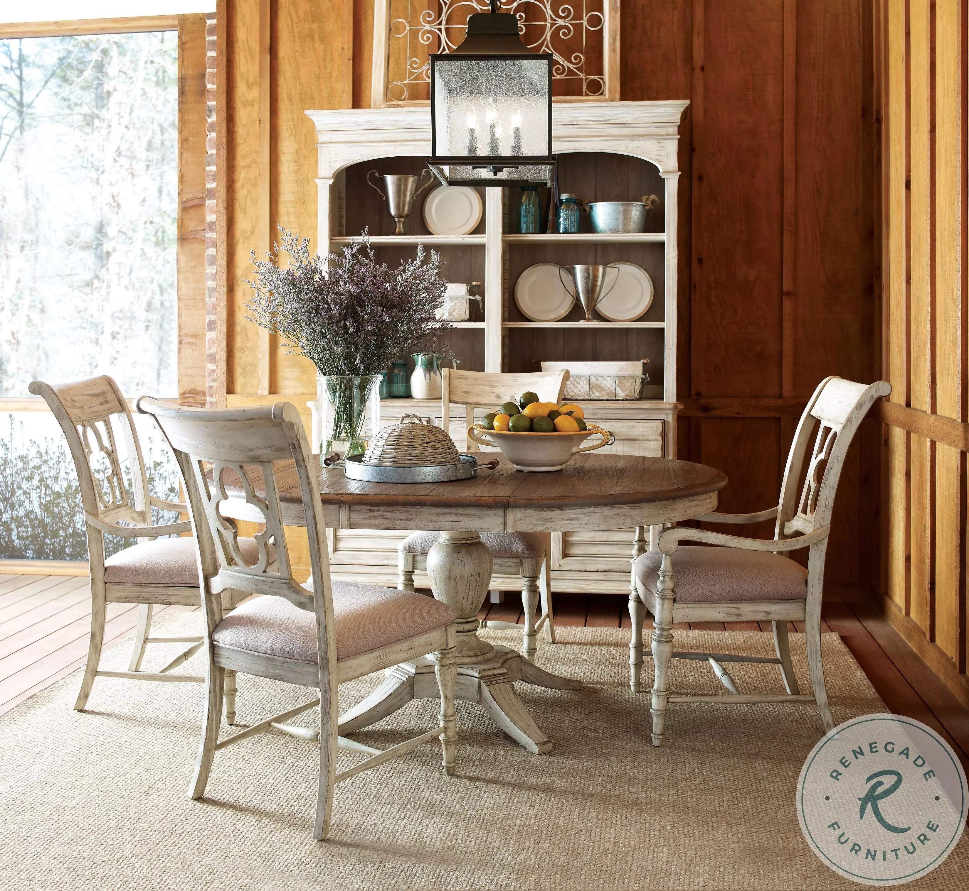 Weatherford Cornsilk Vintage Pine Side Chair From Home Gallery