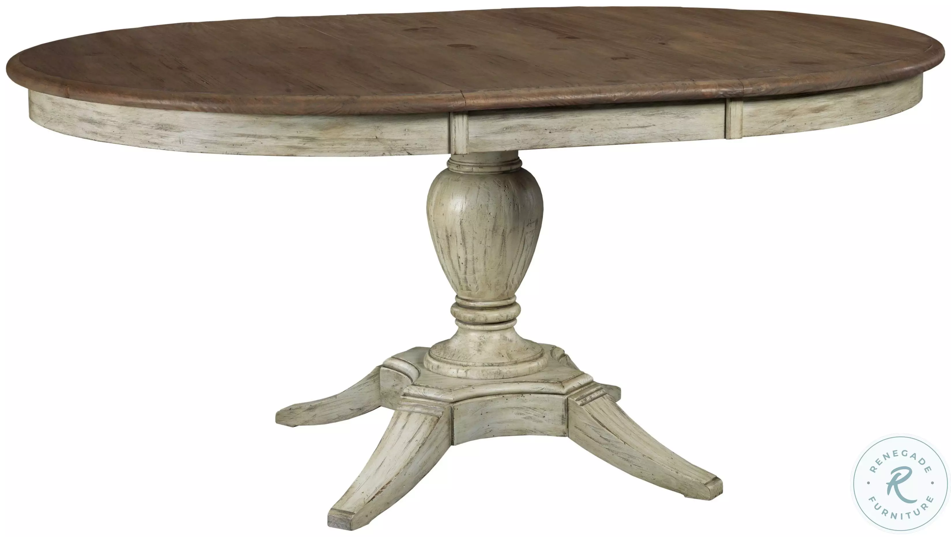 Weatherford Cornsilk Milford Extendable Round Dining Table from