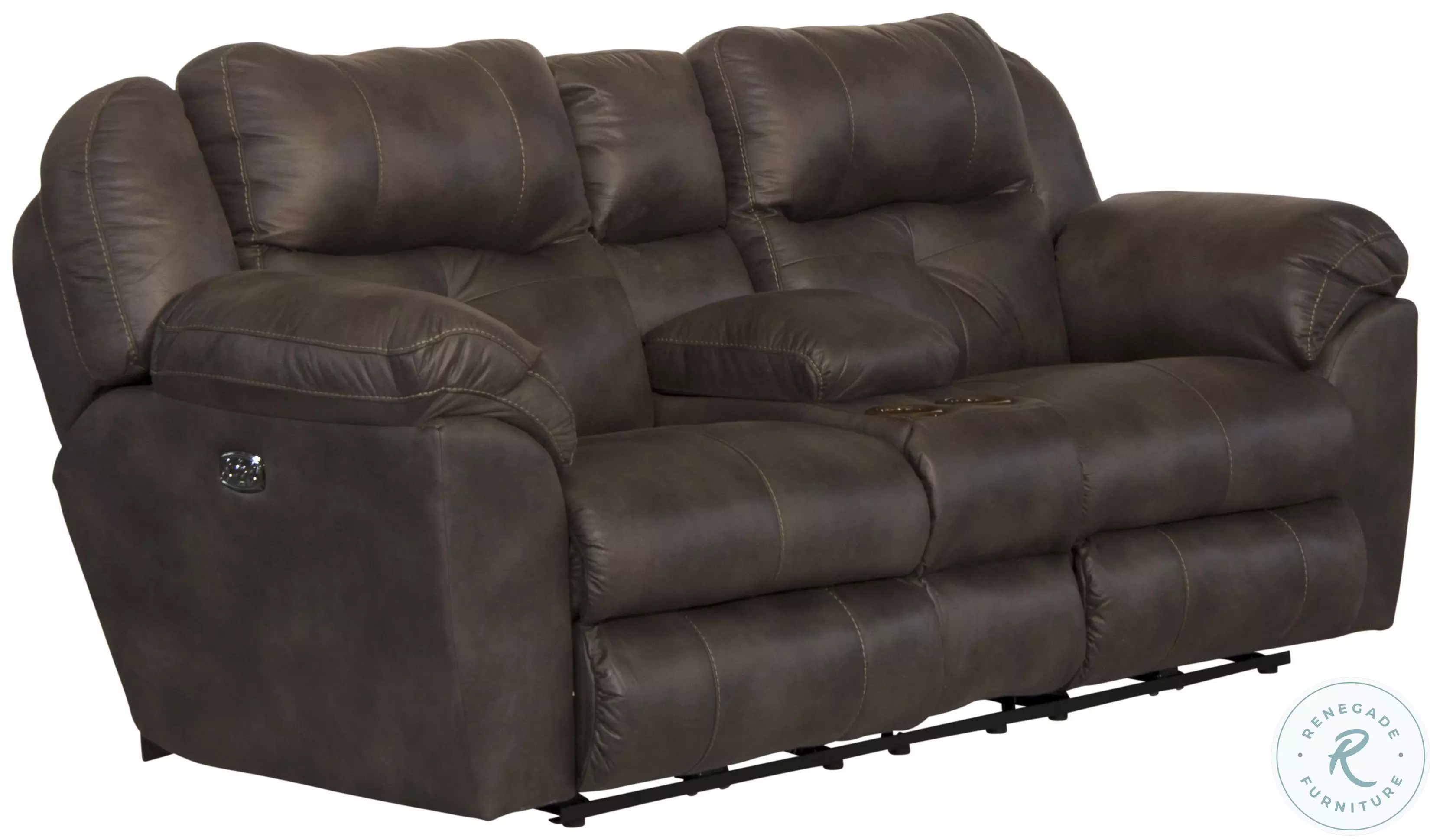 Ferrington Dusk Power Reclining Loveseat with Power Headrest from