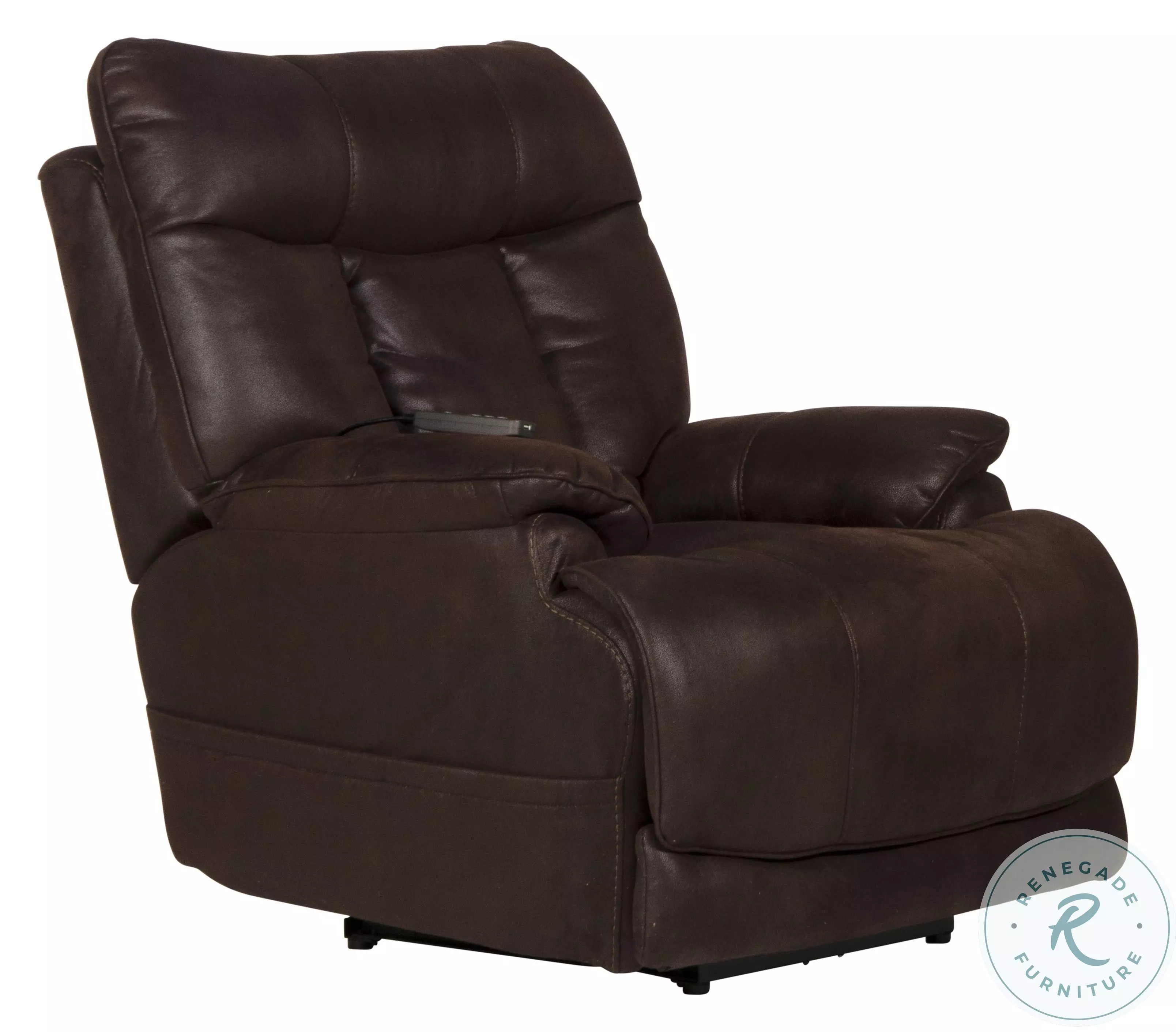 Anders Charcoal Lay Flat Power Recliner with Power Headrest And