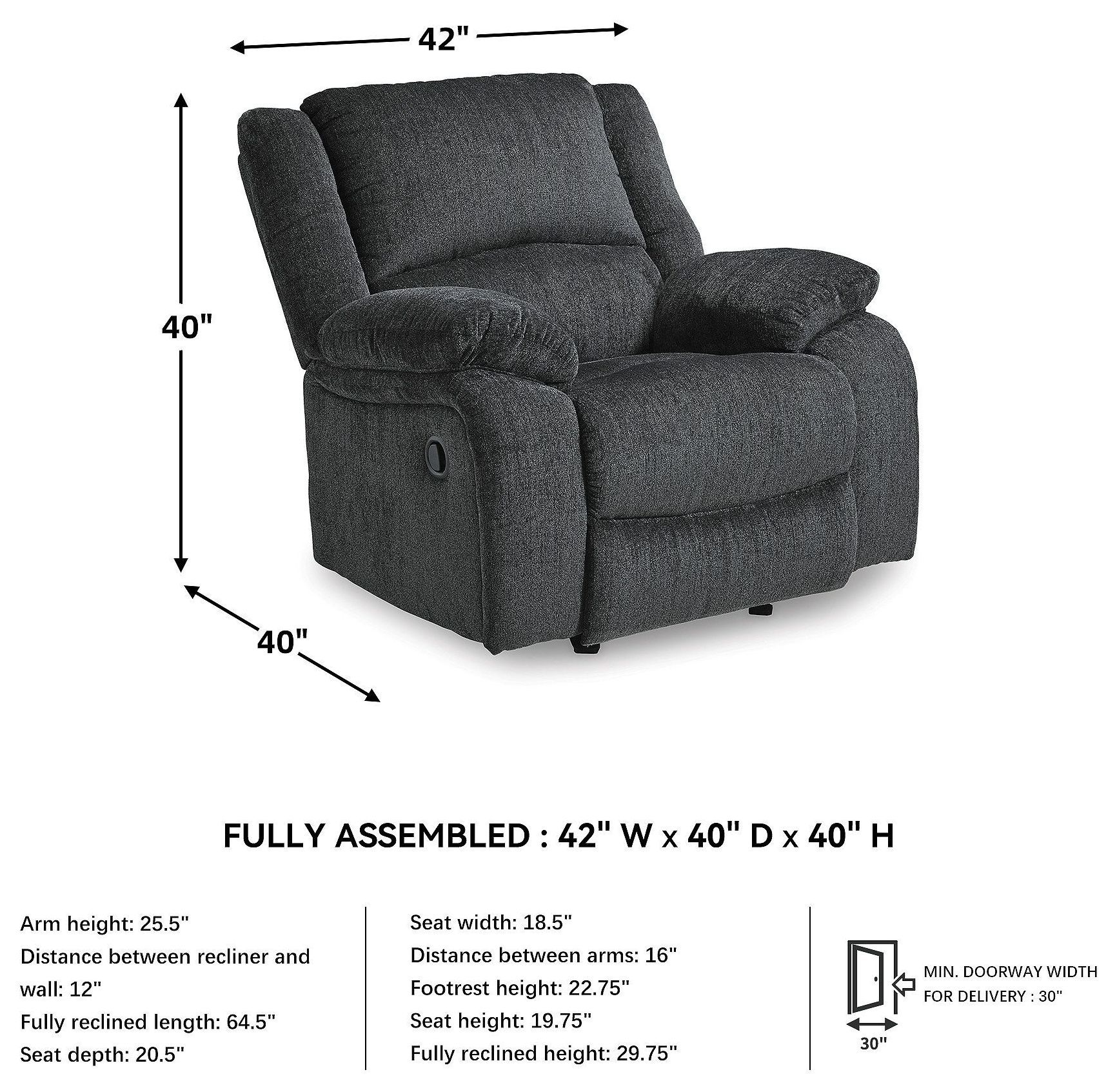 Draycoll Slate Recliner