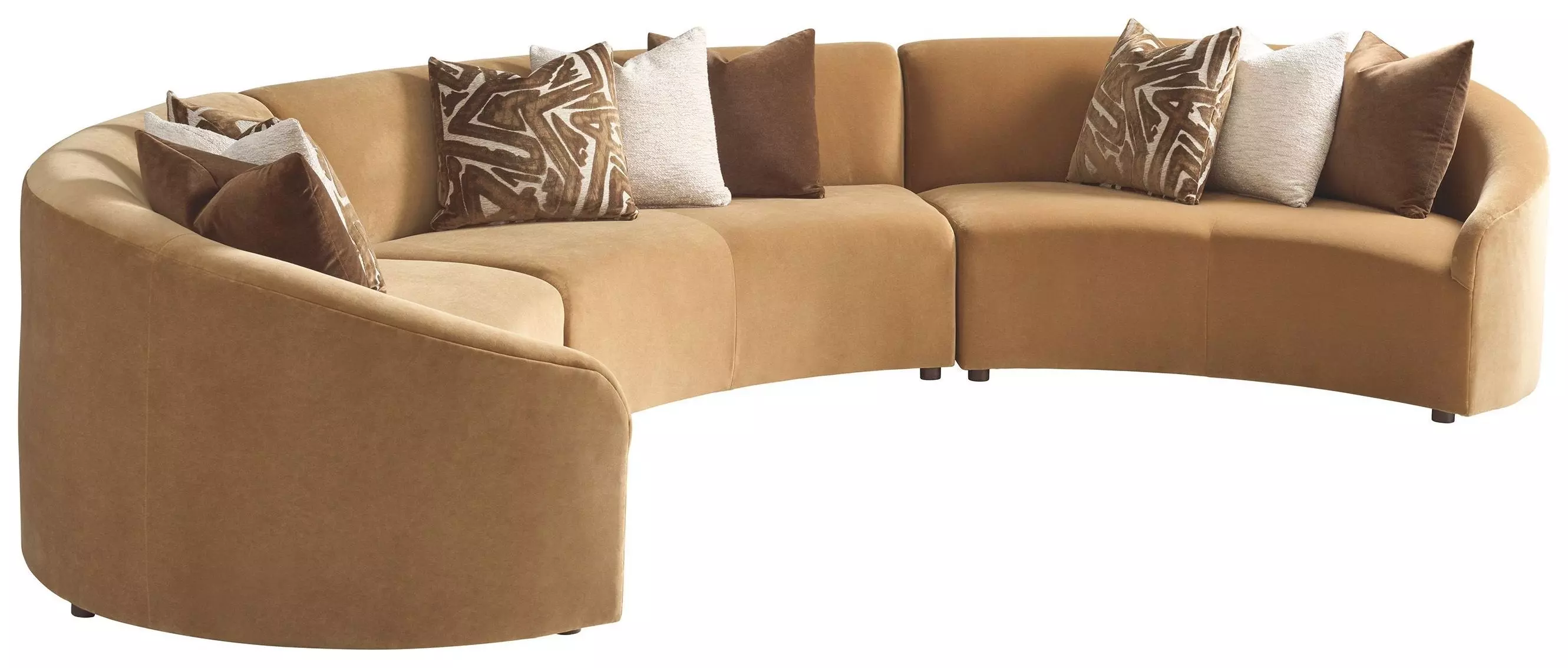 カレブソファ フラットアーム Alston La Costa Tan Modular Curved Sectional from Lexington