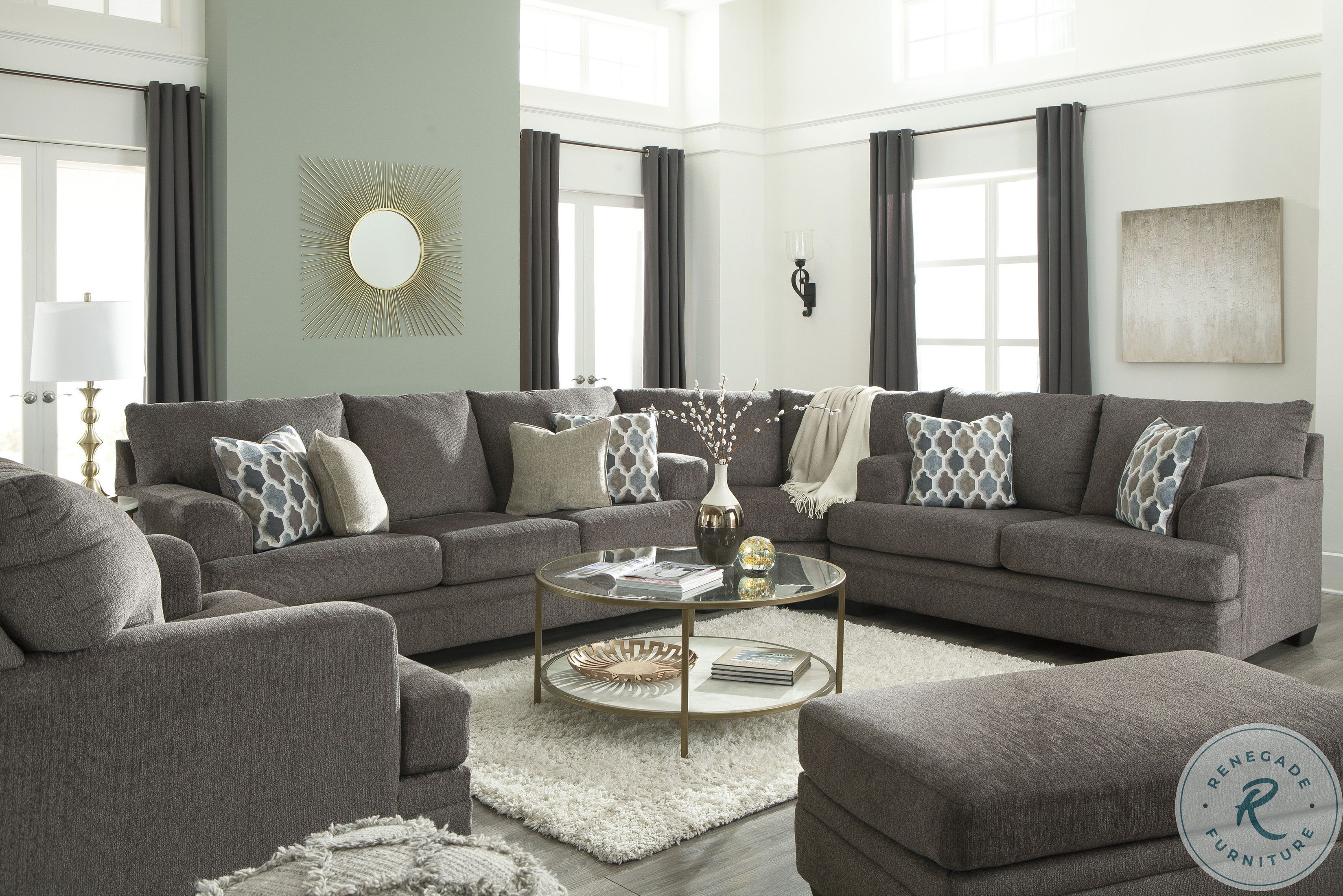 Dorsten Silver Chair and a Half from Ashley Coleman Furniture