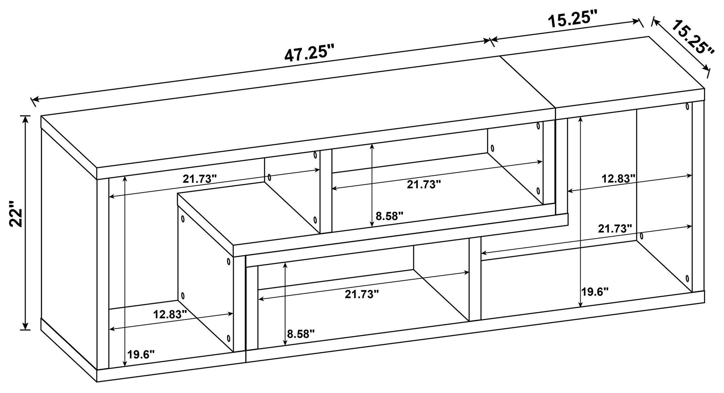 Velma White Convertible TV Console