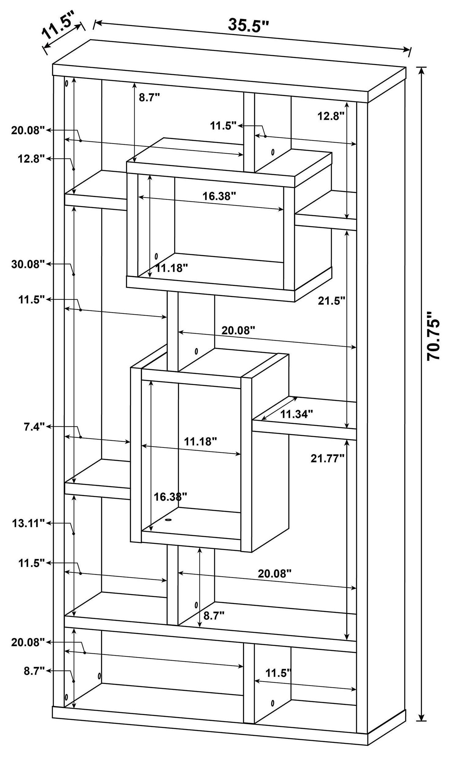 Howie Weathered Grey Bookcase