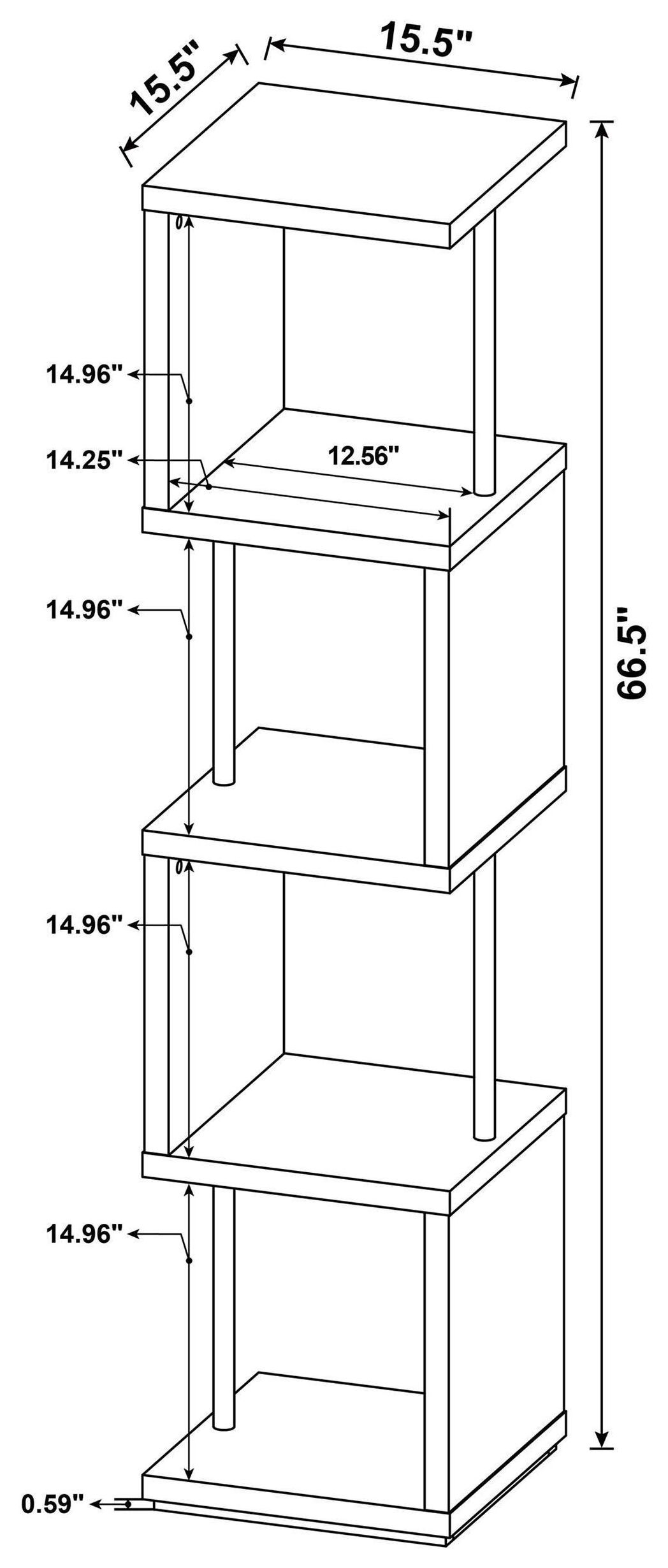 Baxter Black And Chrome Bookcase