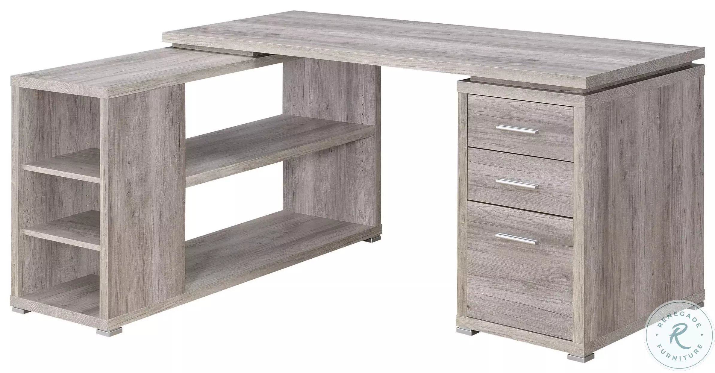Yvette Grey Driftwood Office Desk from Coaster | Coleman Furniture