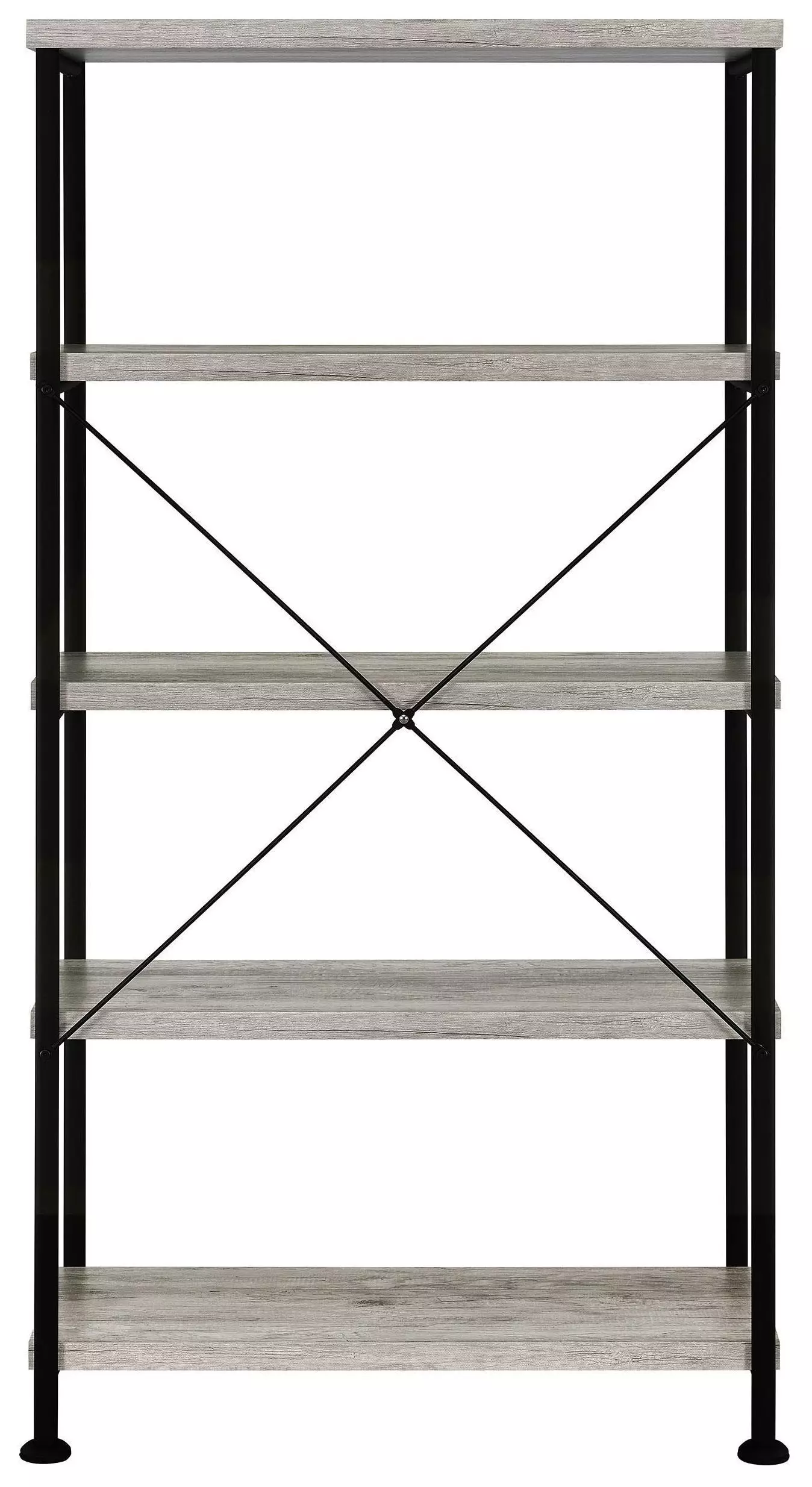 Analiese Gray Driftwood and Black 30" Bookcase