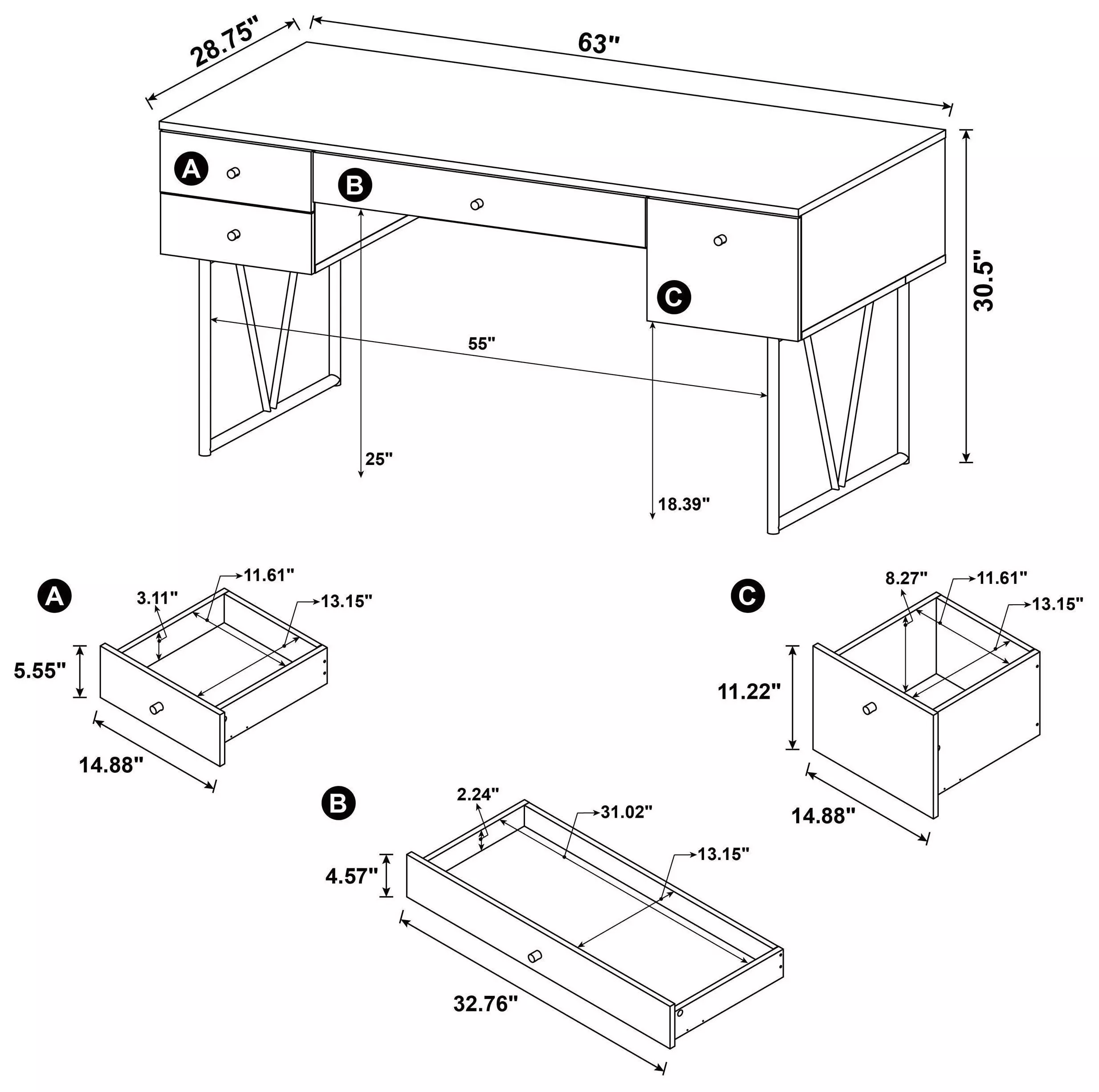 Analiese Gray Driftwood Writing Desk