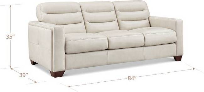 Montell Natural Leather 84" Sofa