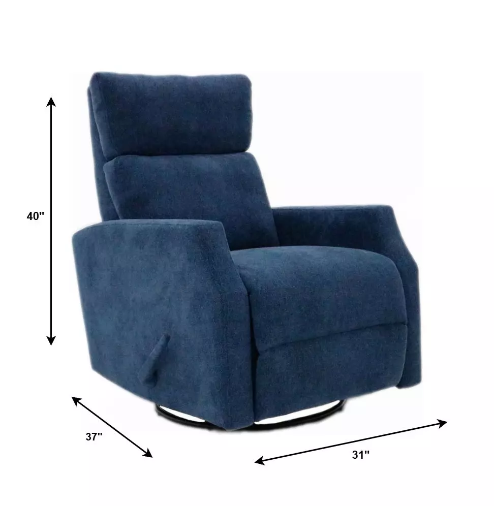 Kinsley Chloe Indigo Swivel Glider Recliner From Barcalounger