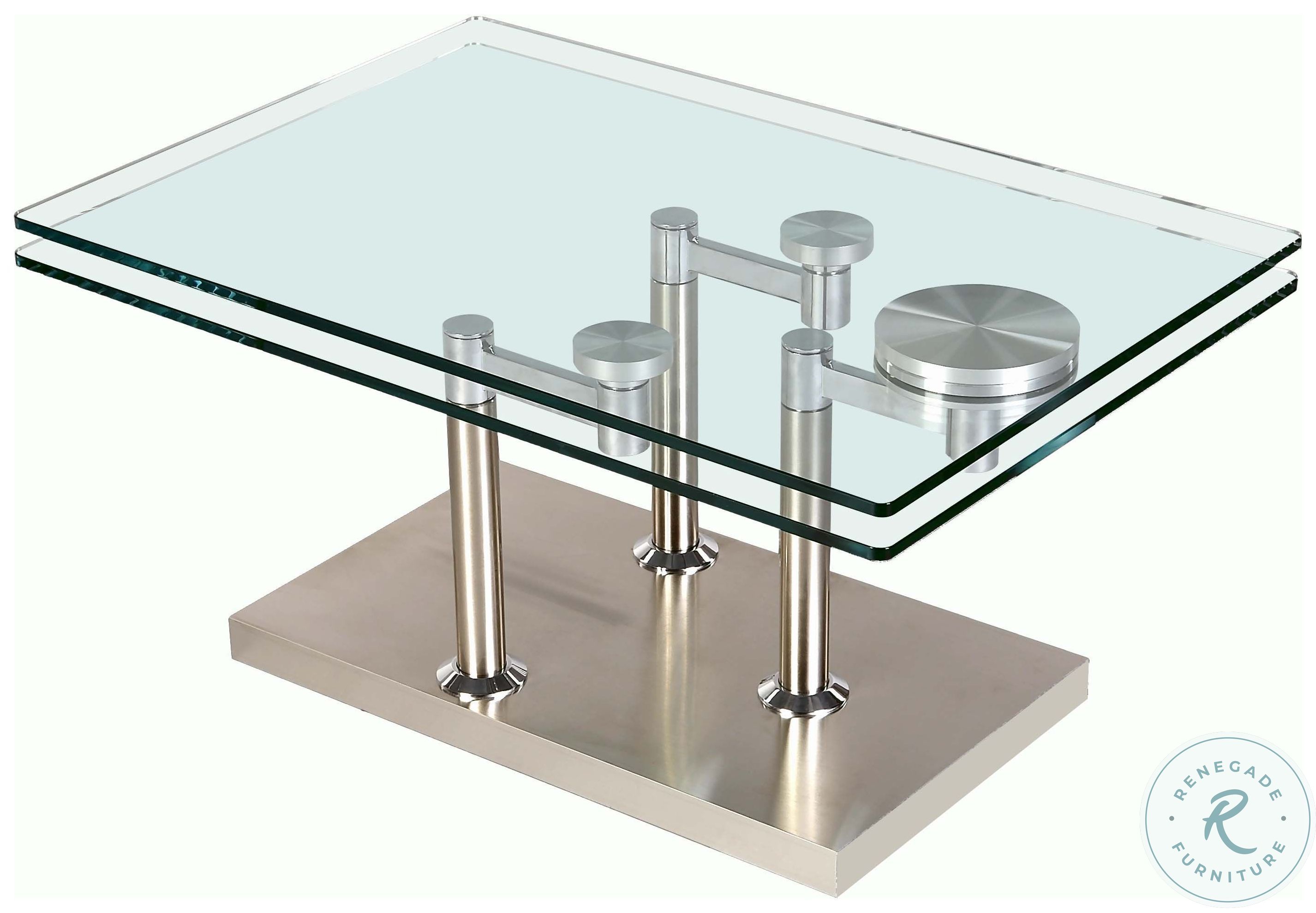 8164 Clear Glass Motion Cocktail Table From Home Gallery Stores | Home ...