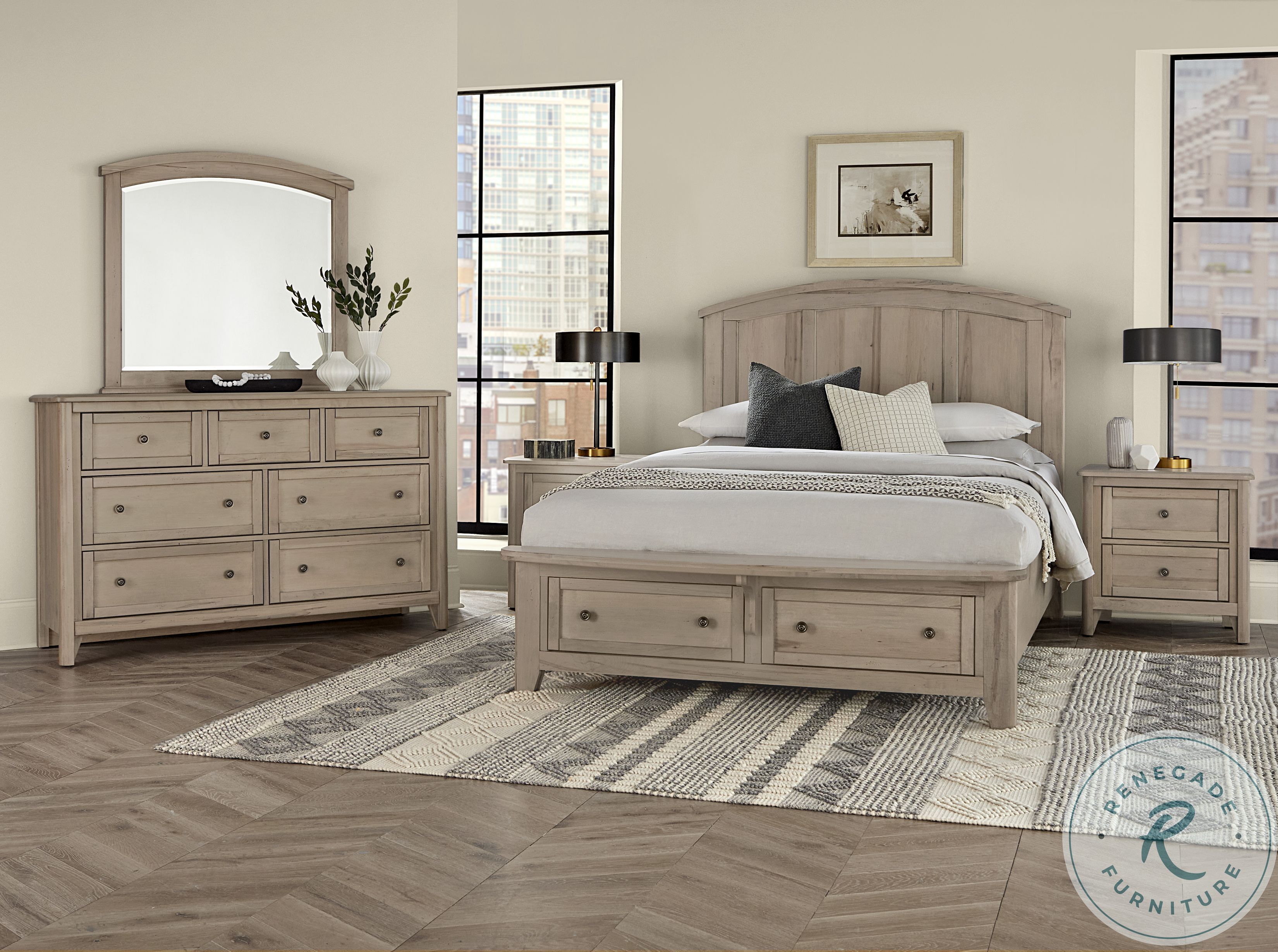 Woodbridge Shadow Gray Arch Storage Platform Bedroom Set from Vaughan ...