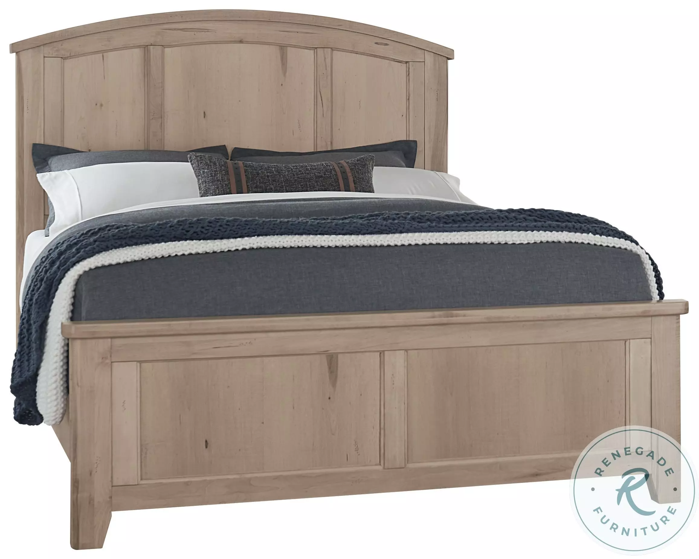 Maple Bed Frame Woodbridge Clear Maple Queen Arch Panel Bed From Vaughan Bassett ...
