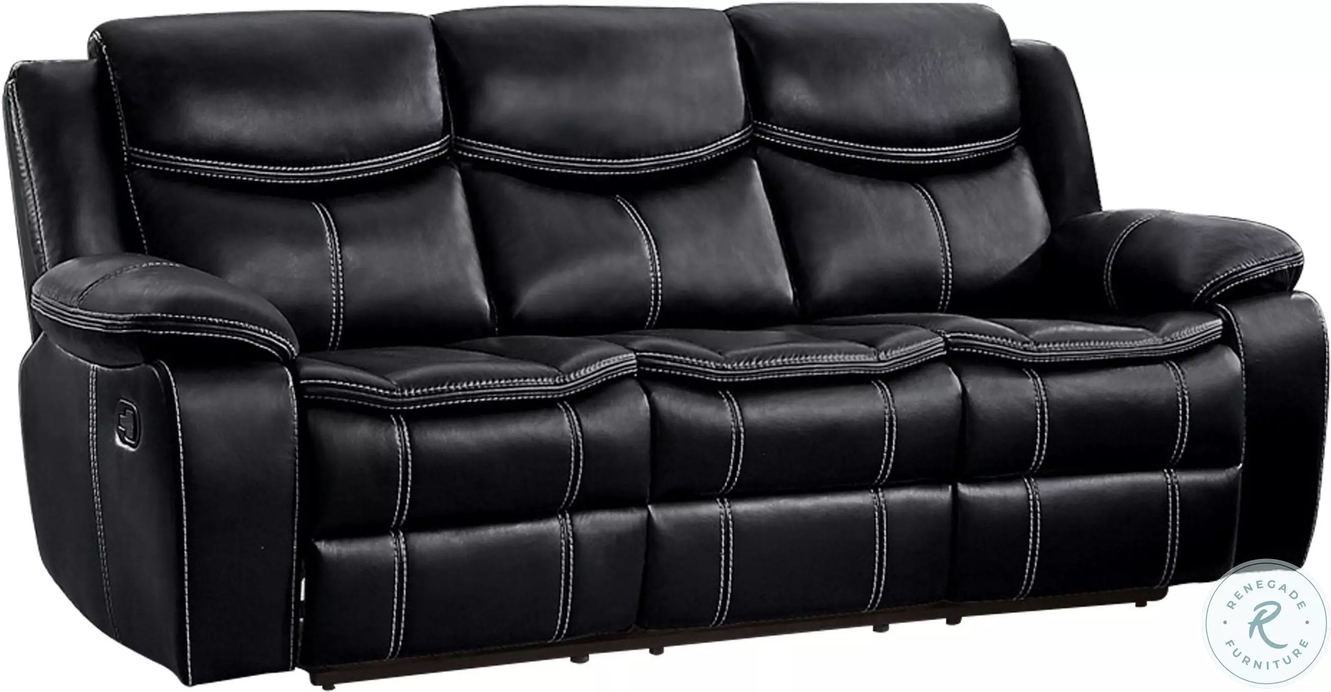 Rosenfort black malnova linen　サイズ2 Bastrop Black Double Reclining Sofa From Home Gallery Stores
