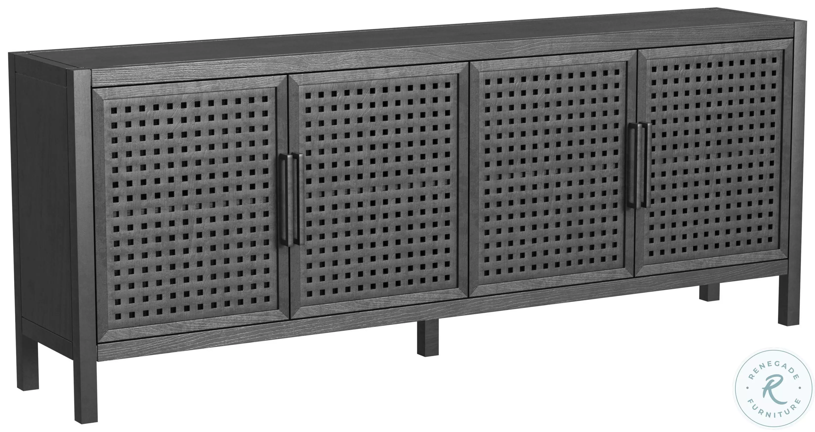 プレイボーイ　ネルマクアンドリュー Pentak Matte Black 4 Door Server From Bassett Mirror | Coleman