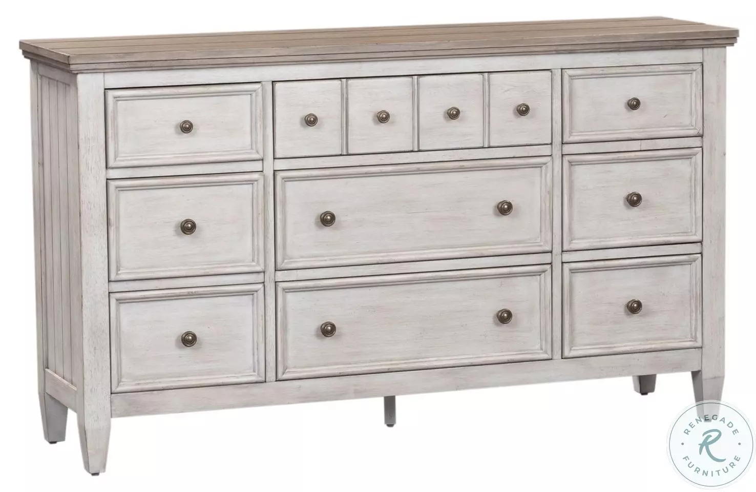 Heartland - 9 Drawer Dresser - White