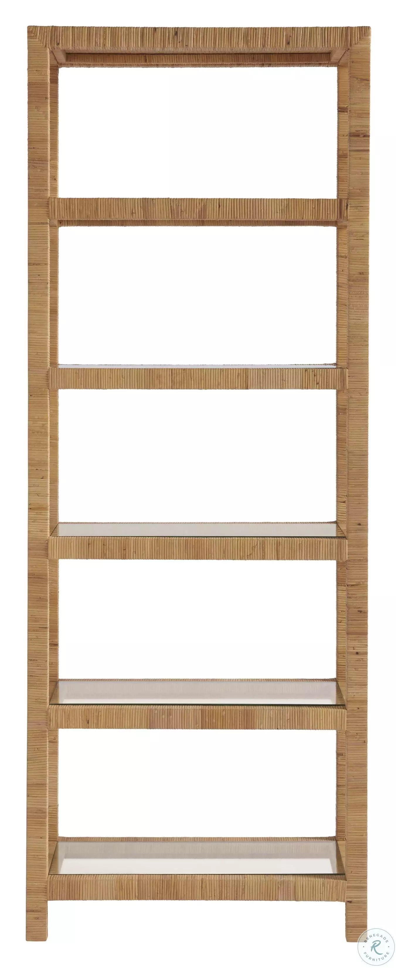 Coastal Living Long Key Wrapped Split Rattan Etagere From Home 