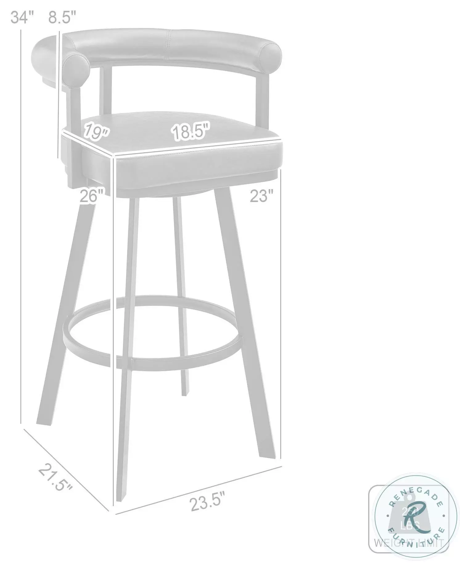 Nolagam Brown Swivel Counter Height Stool