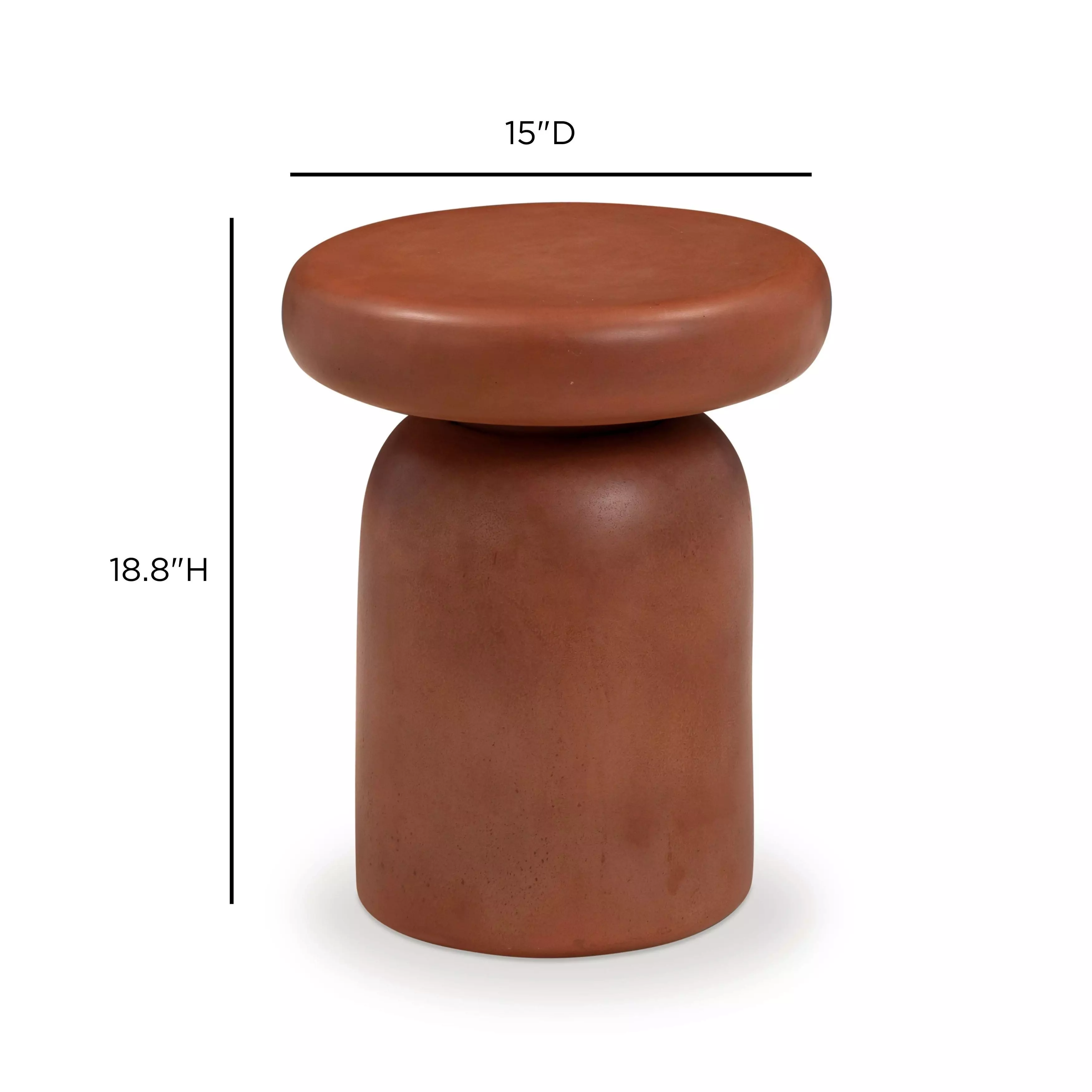 Lydia Red Outdoor Round Side Table
