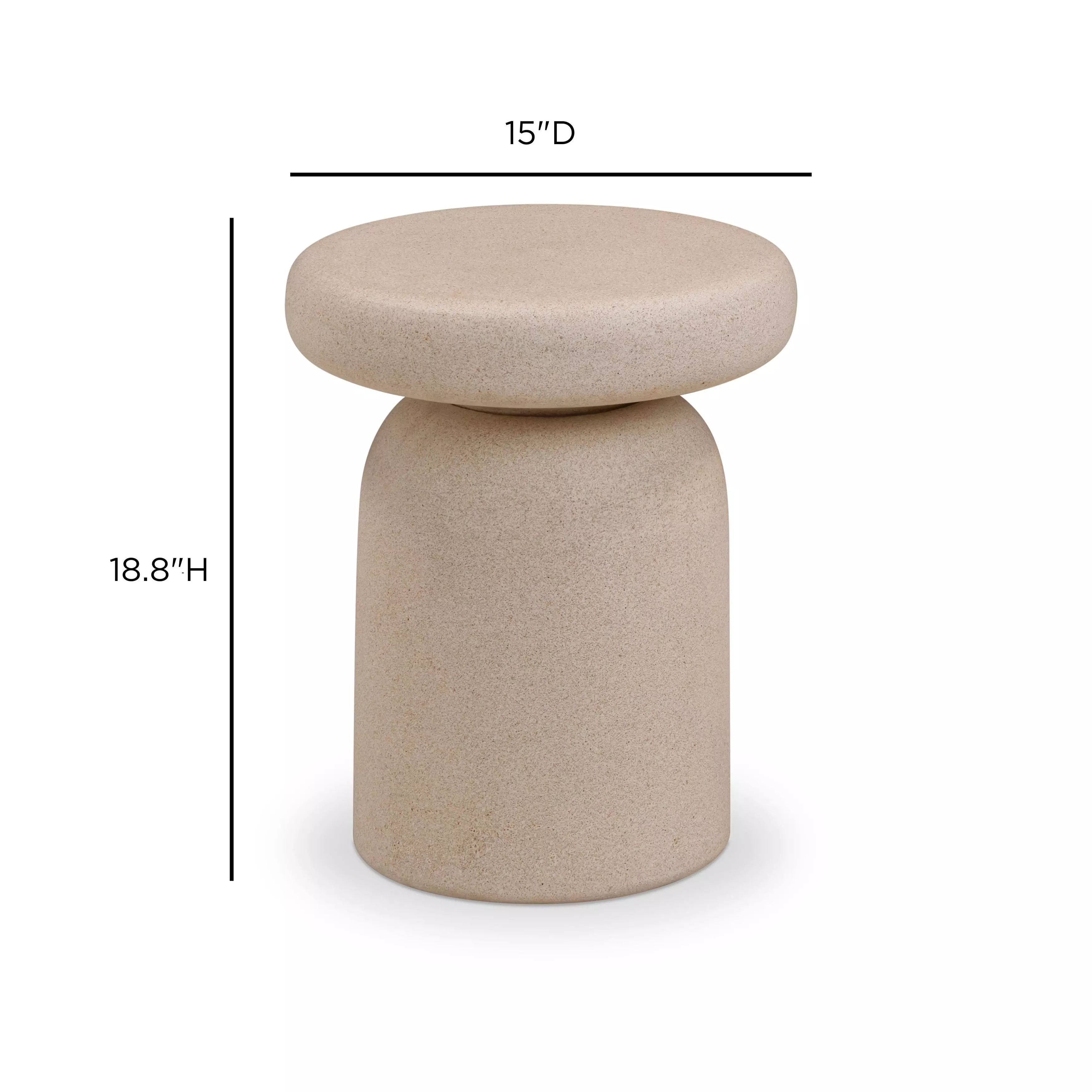 Lydia Cream Outdoor Round Side Table