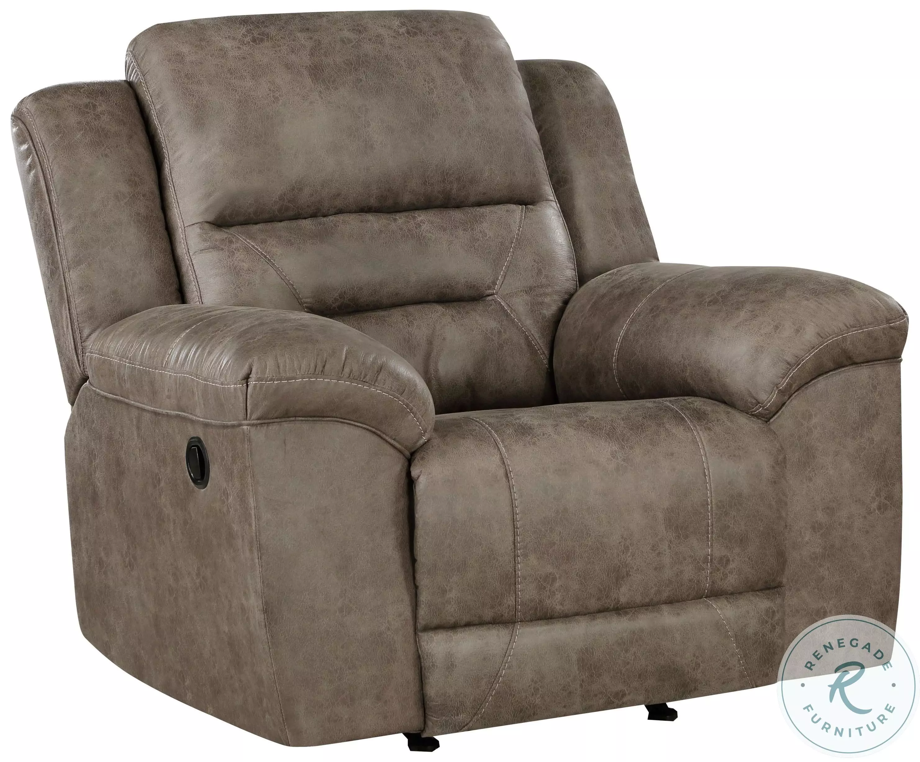 Hazen Brown Rocker Recliner From Homelegance | Coleman Furniture